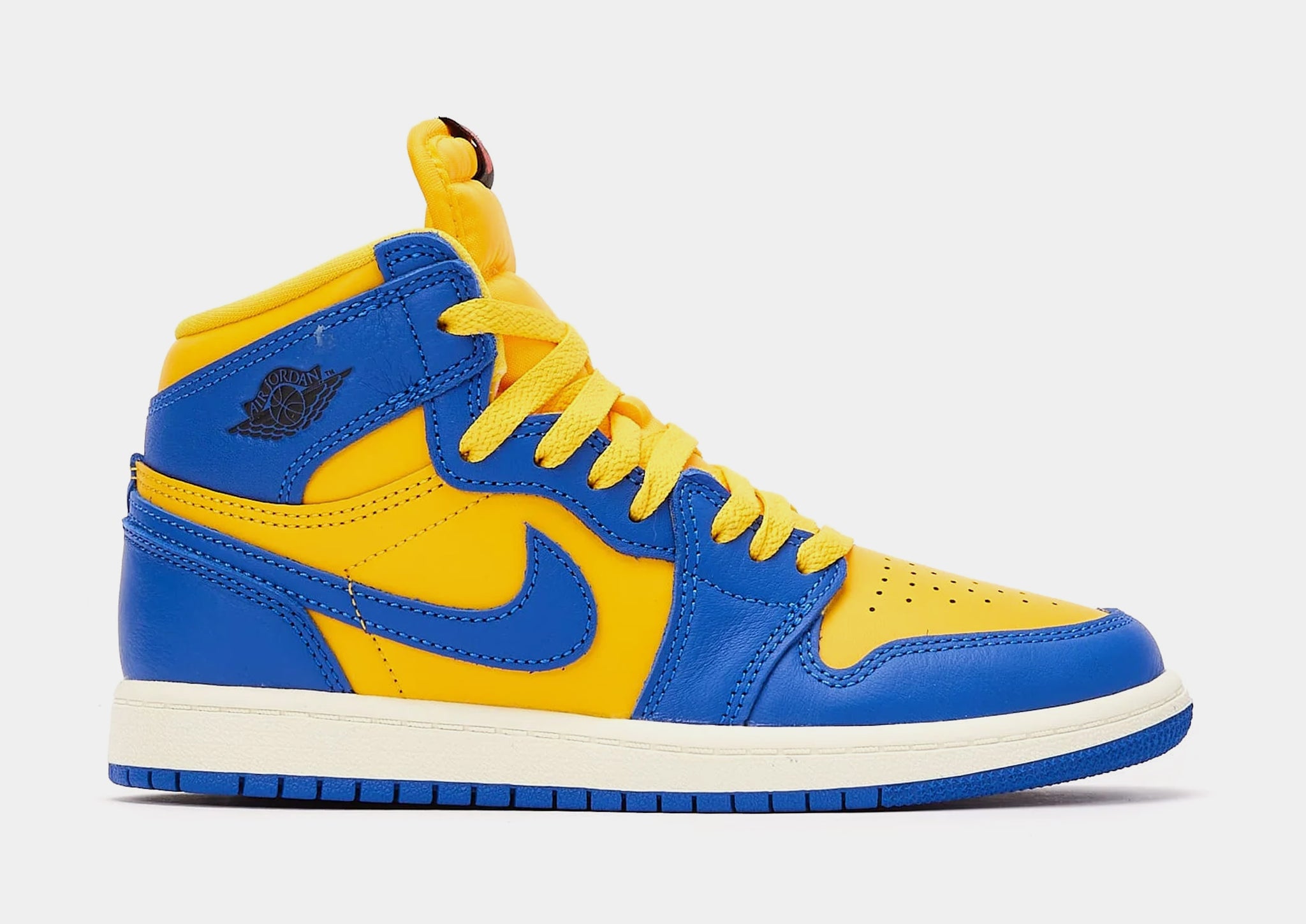 blue jordans with yellow