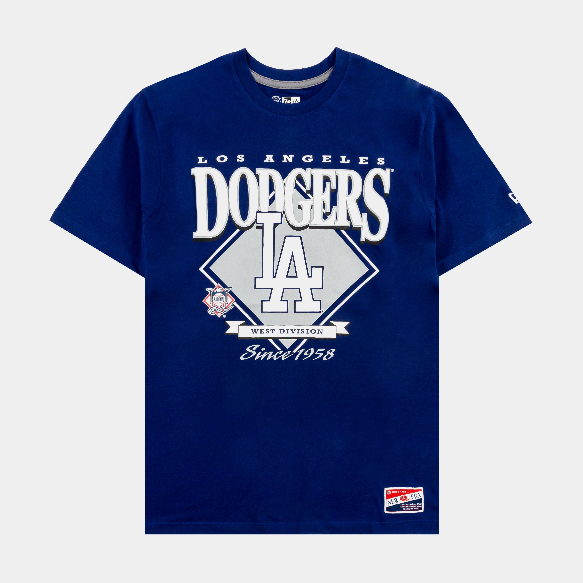 New Era Los Angeles Dodgers Mens Short Sleeve Shirt (Blue)