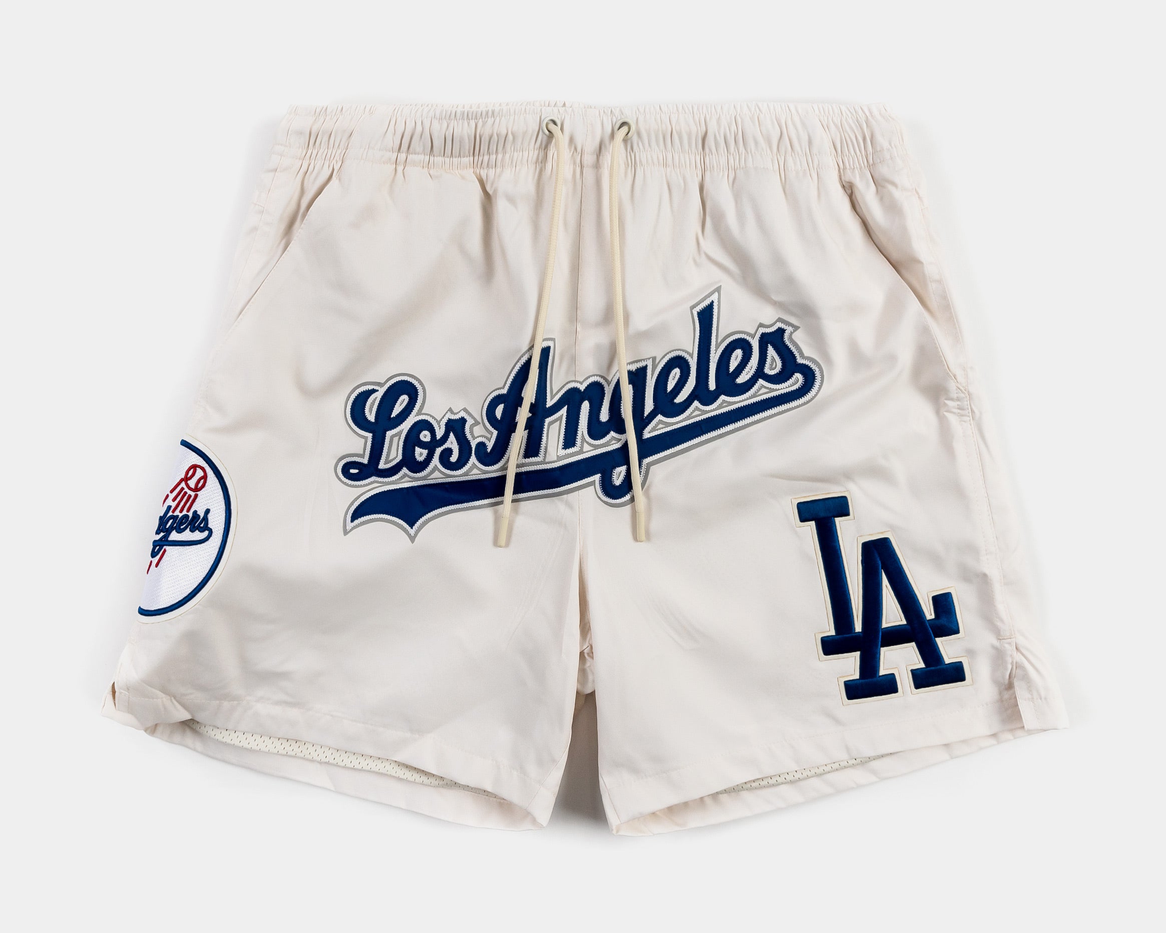 Pro Standard Los Angeles Dodgers Classic Woven Mens Shorts (Beige/Blue)
