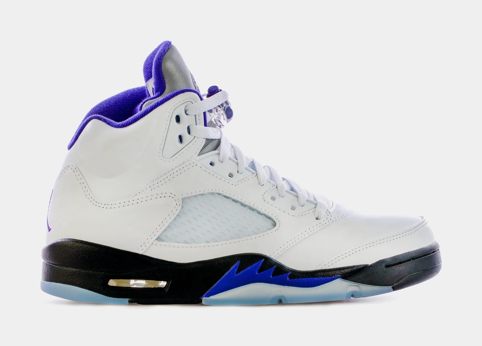 blue and white jordan 5's