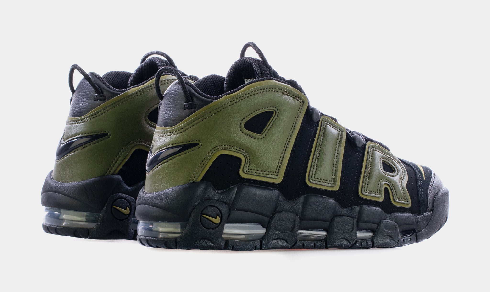 nike air more uptempo green and black