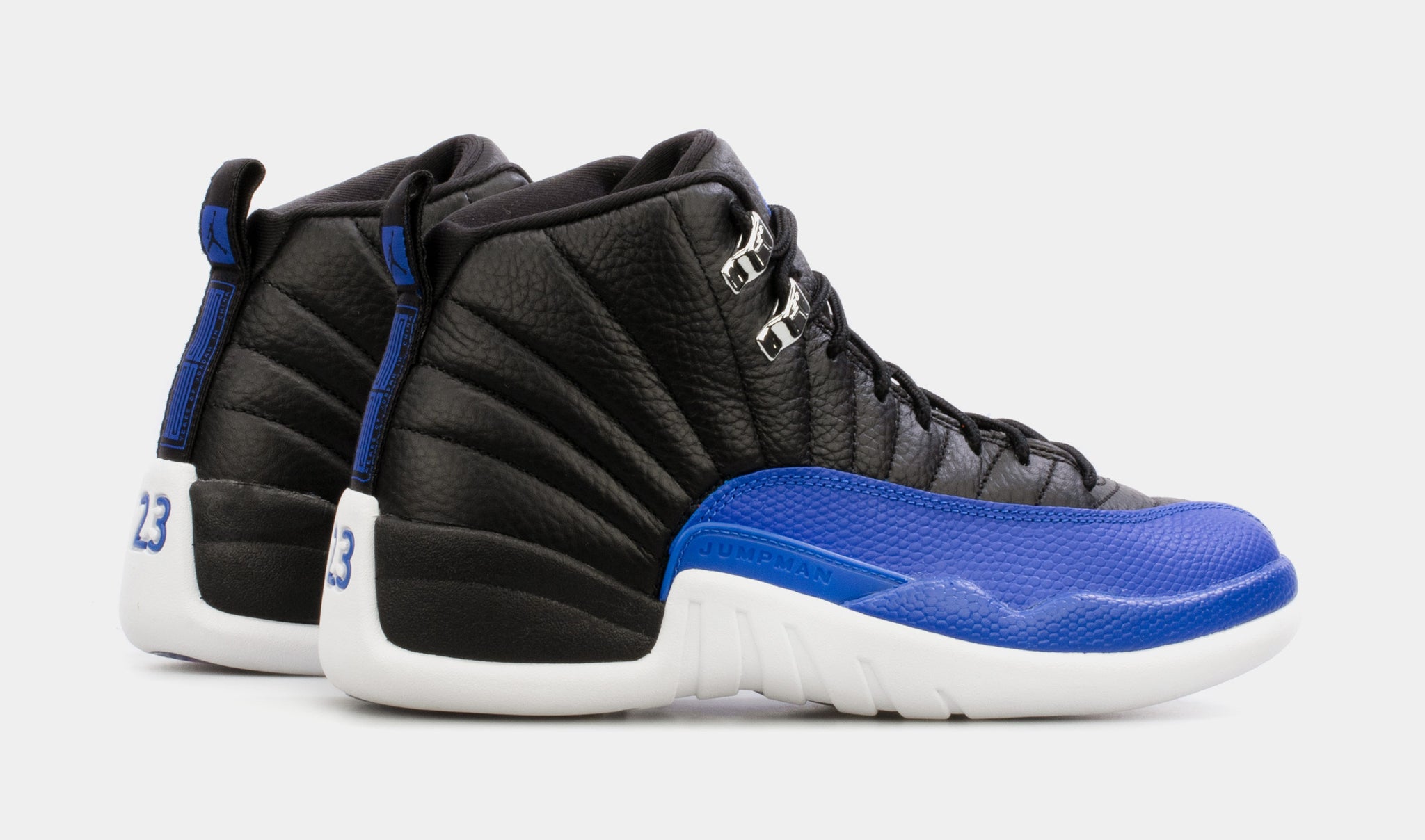 black and light blue jordan 12