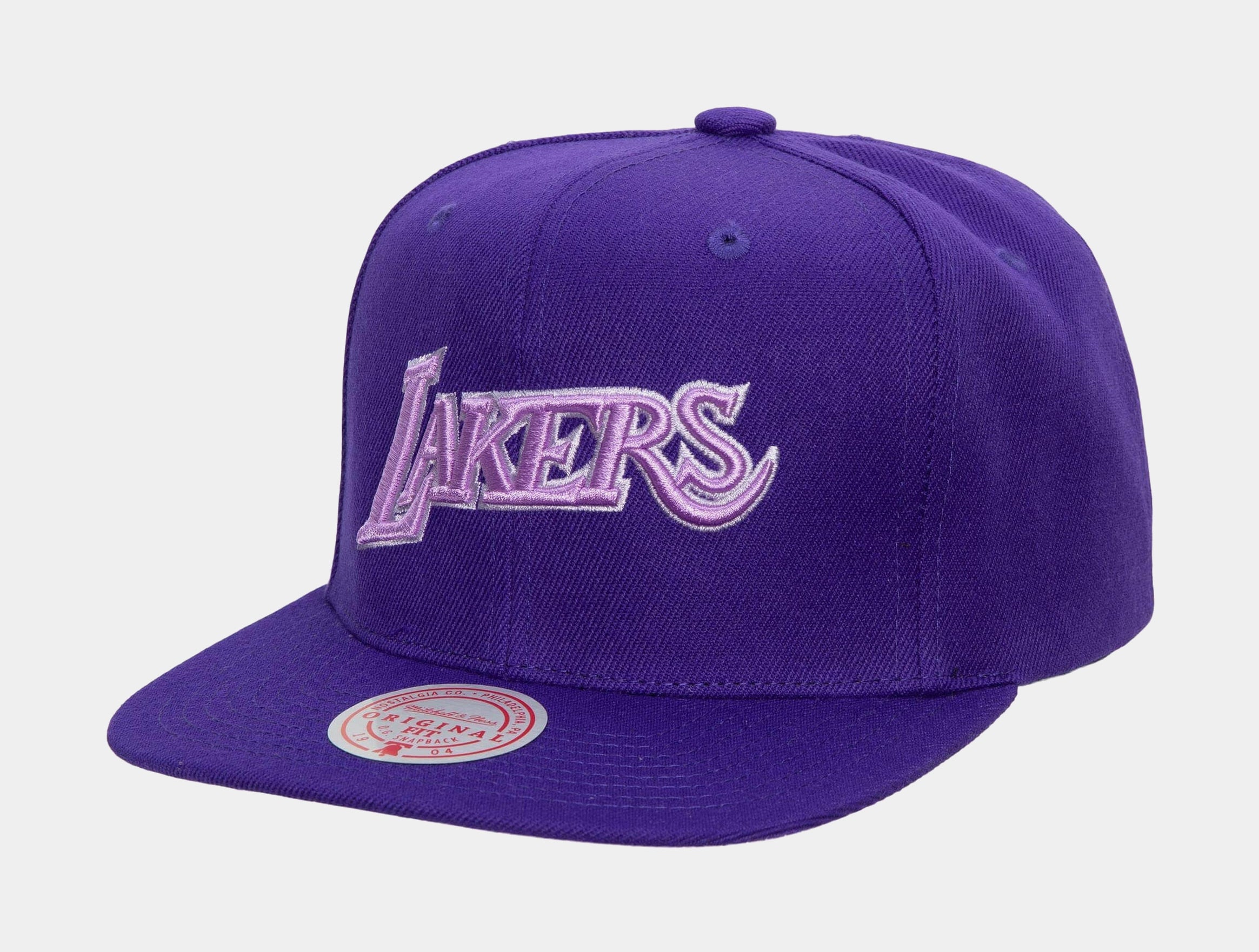 LA Lakers M&N XL Wordmark Snapback Light Blue - The Locker Room of