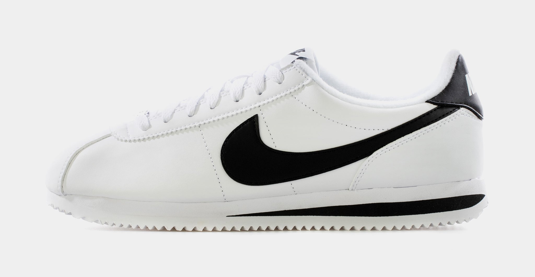 nike cortez mens white and black