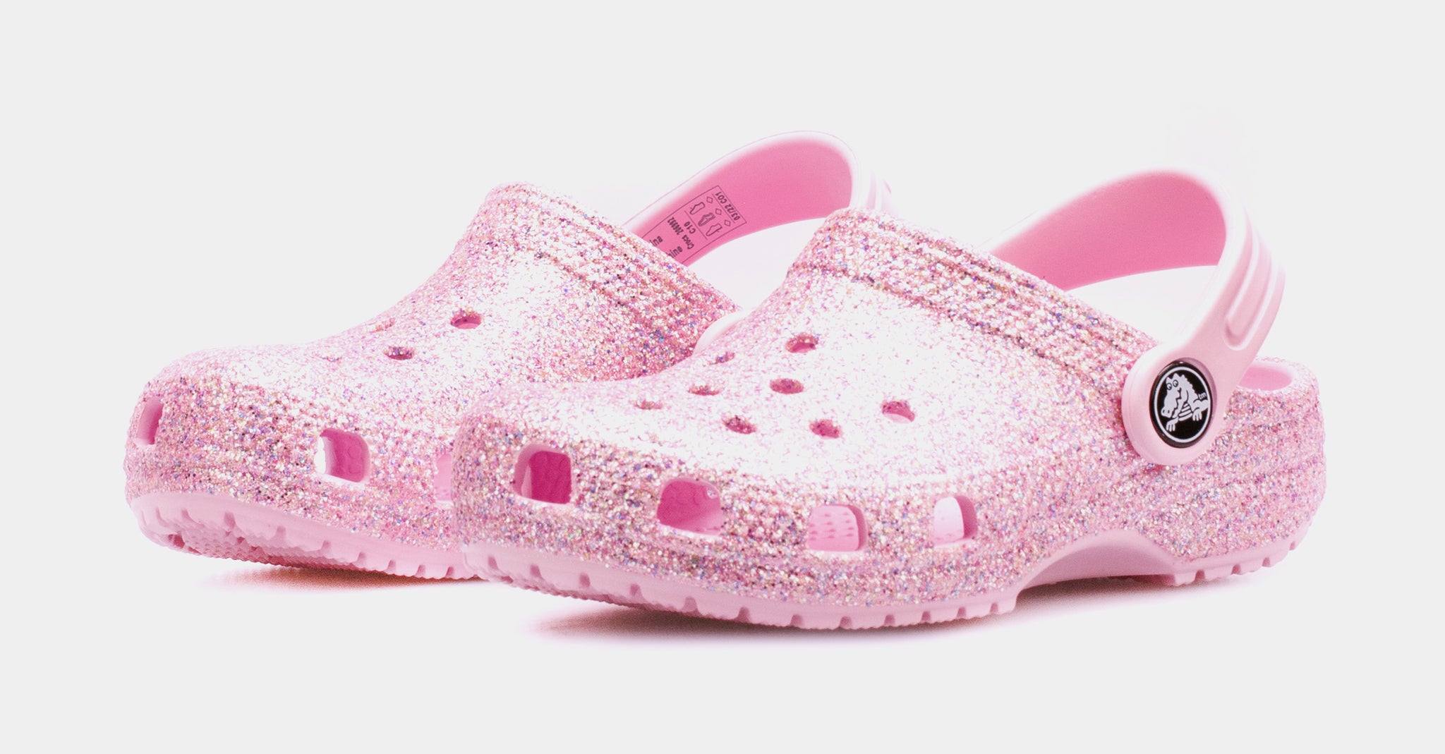 glitter infant crocs