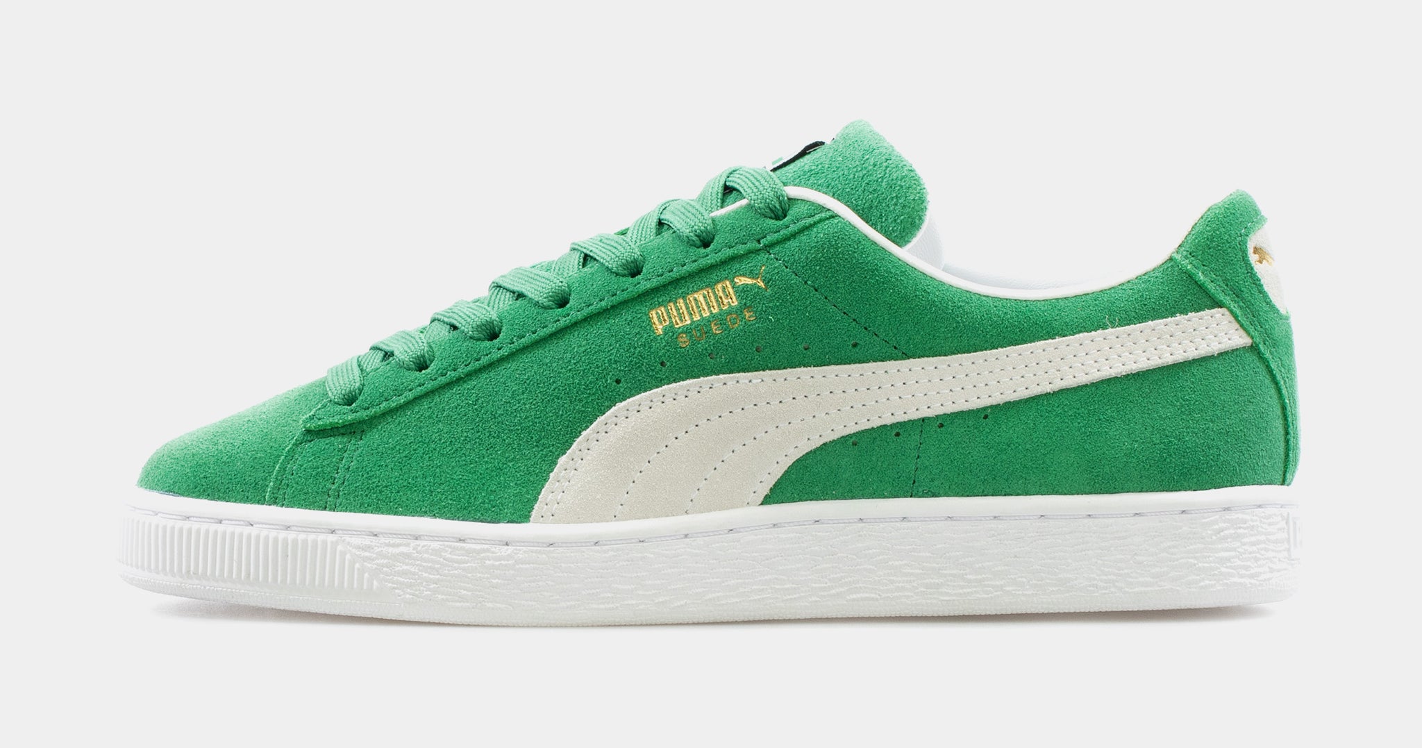 puma suede green and black