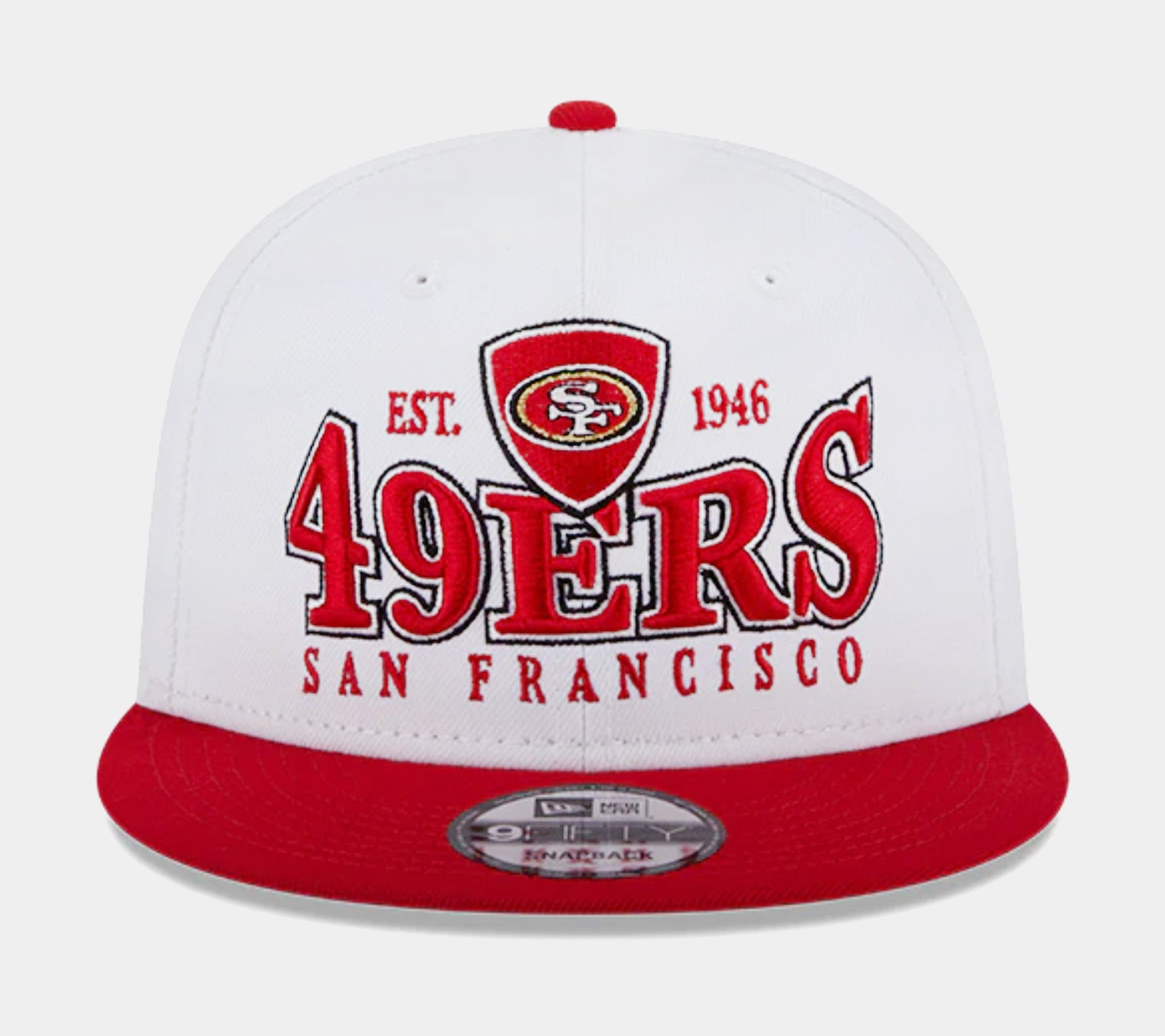 New Era NFL Men’s San Francisco 49ers Team Title 9FORTY Adjustable Snapback Trucker Hat Red/White