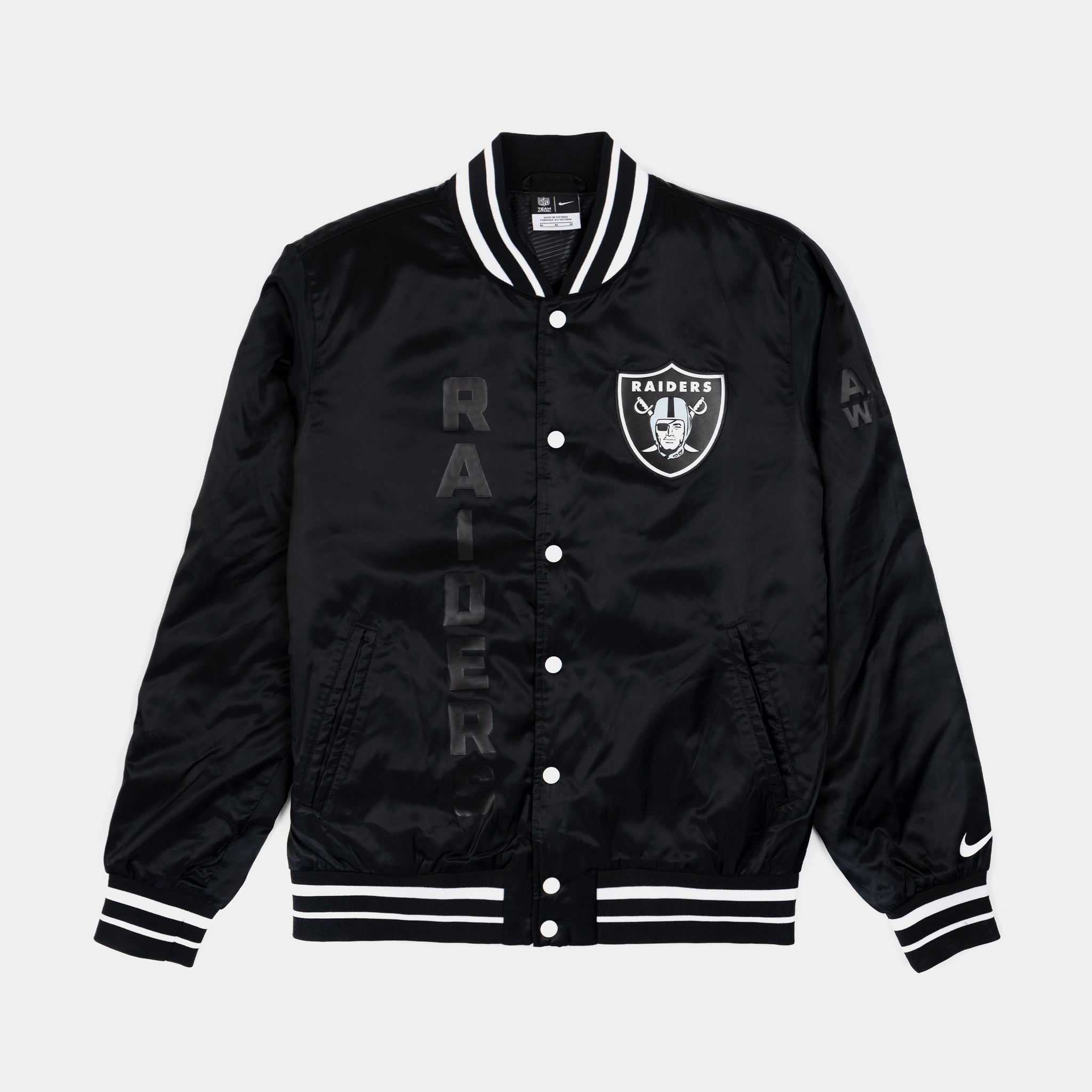 Precursor Peregrino tornado Nike Raiders Varsity Mens Jacket Black 476429 010 – Shoe Palace