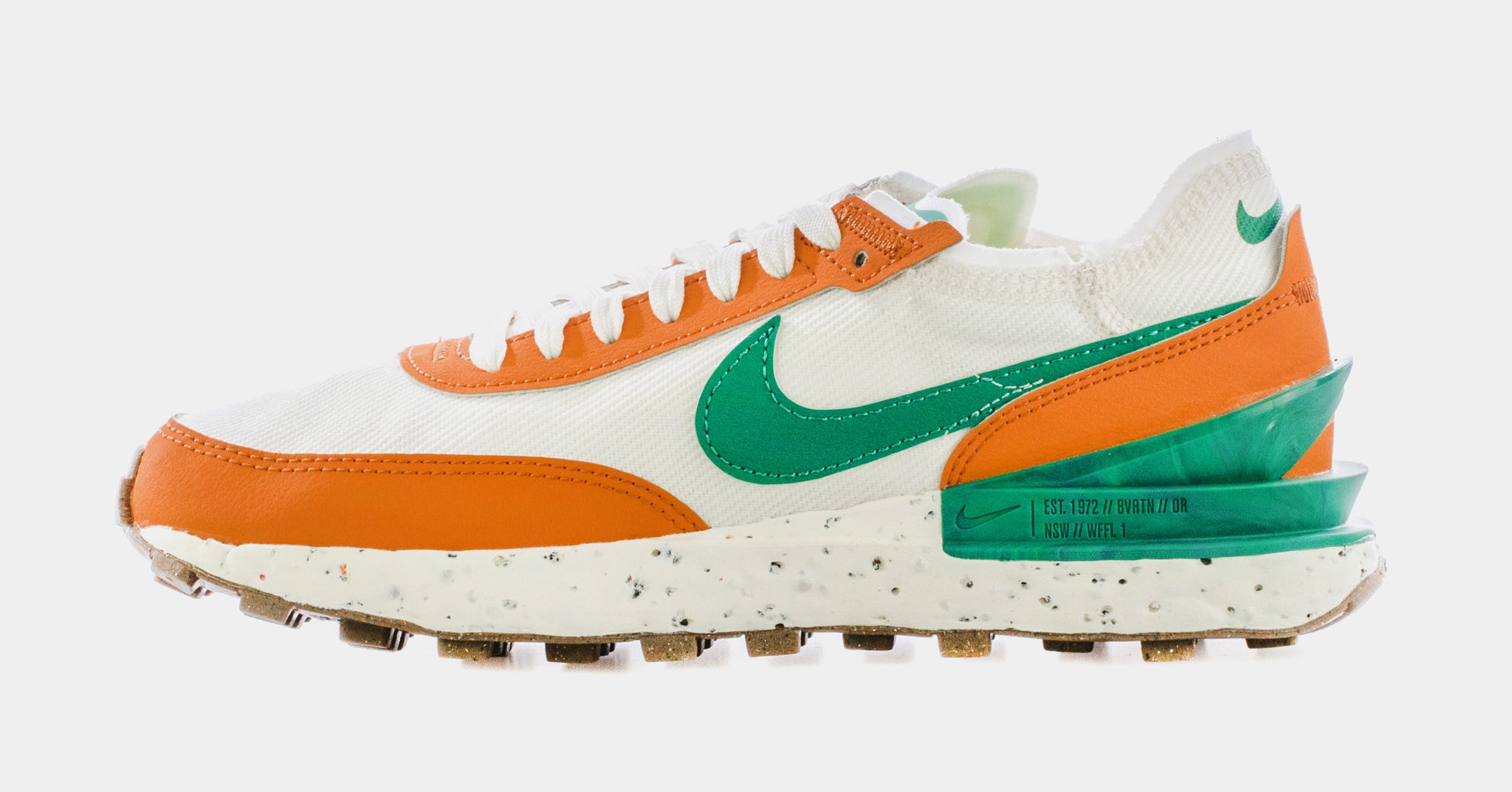 nike waffle green and orange