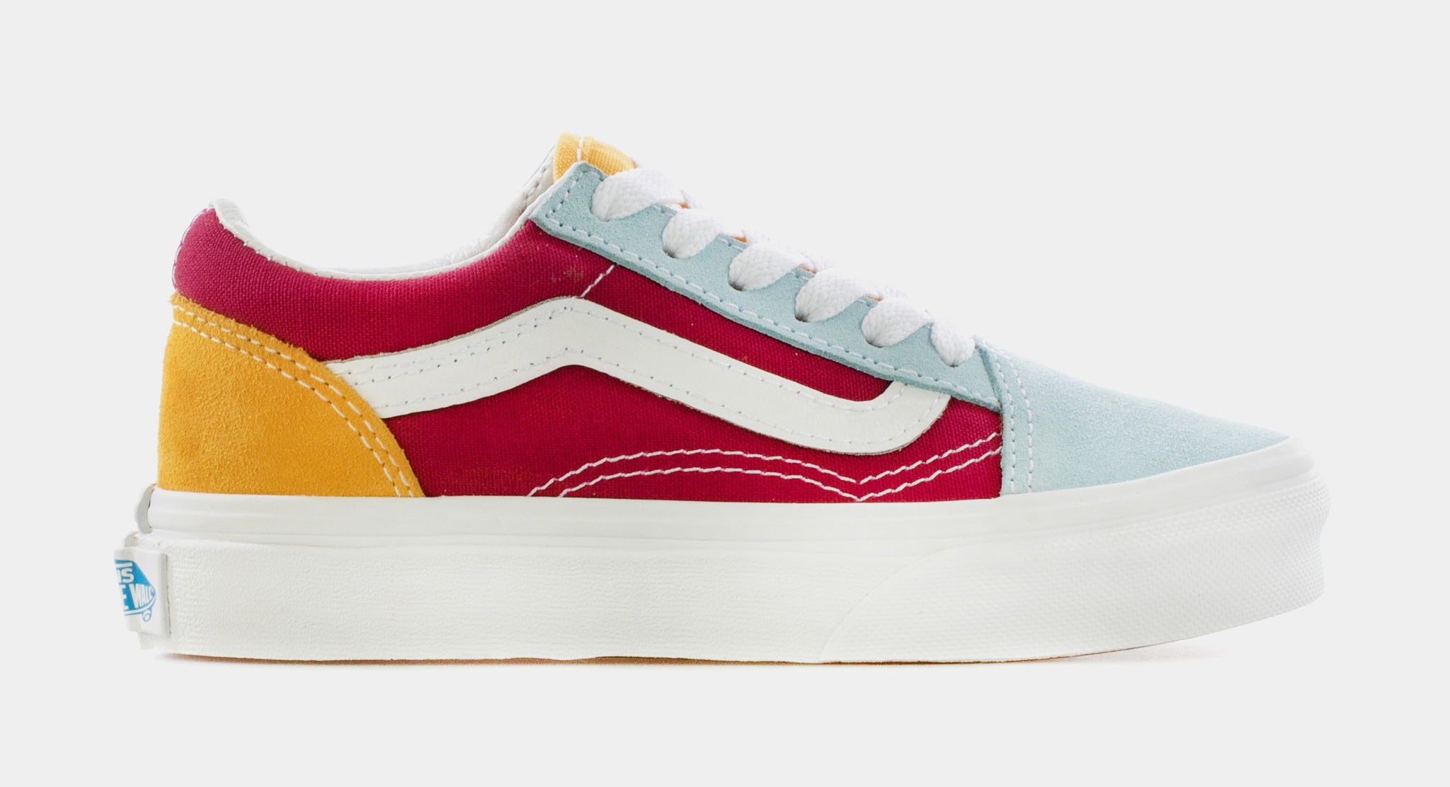 vans old skool pink blue yellow