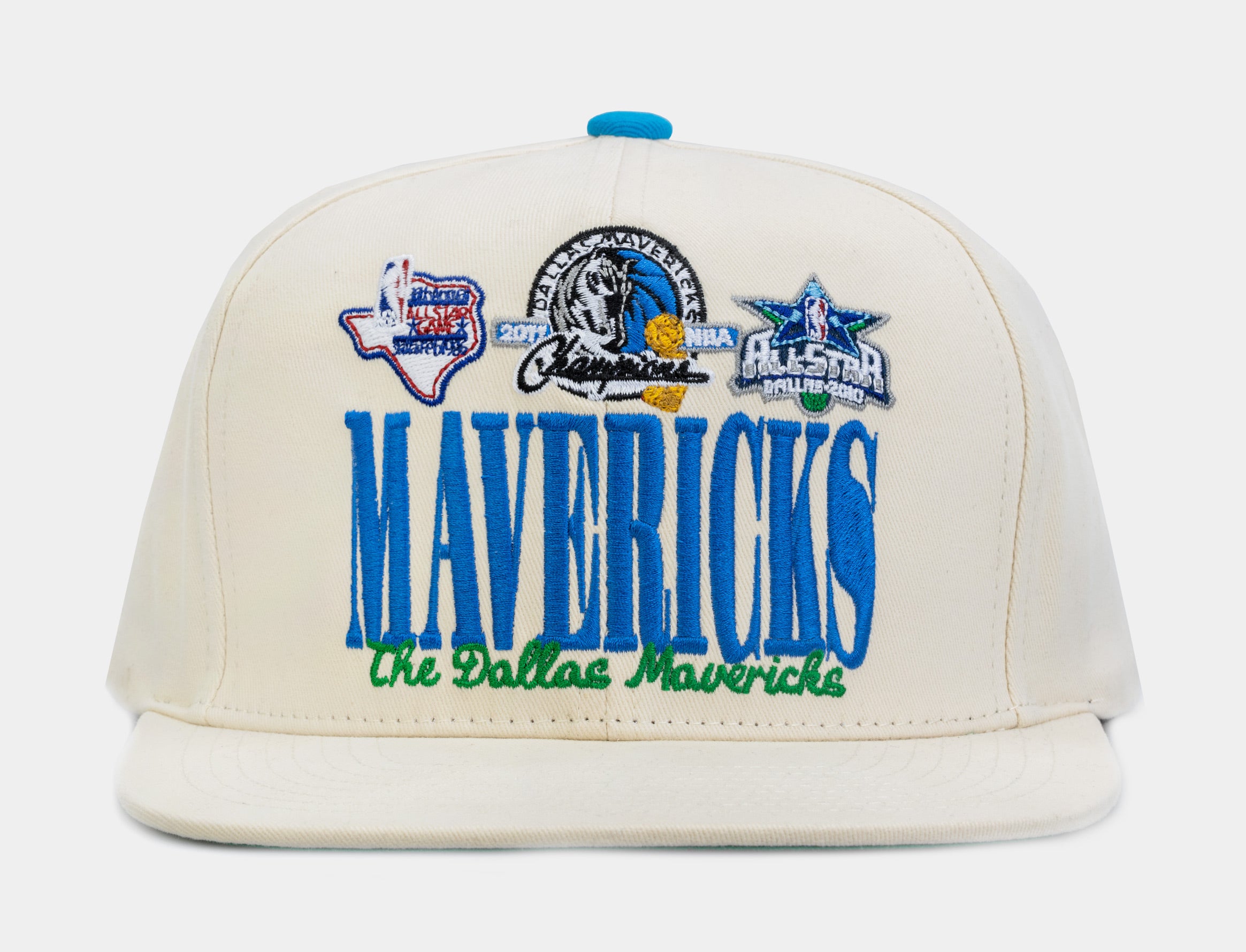 Mitchell & Ness Dallas Mavericks Billboard Trucker Mens Hats (Blue)