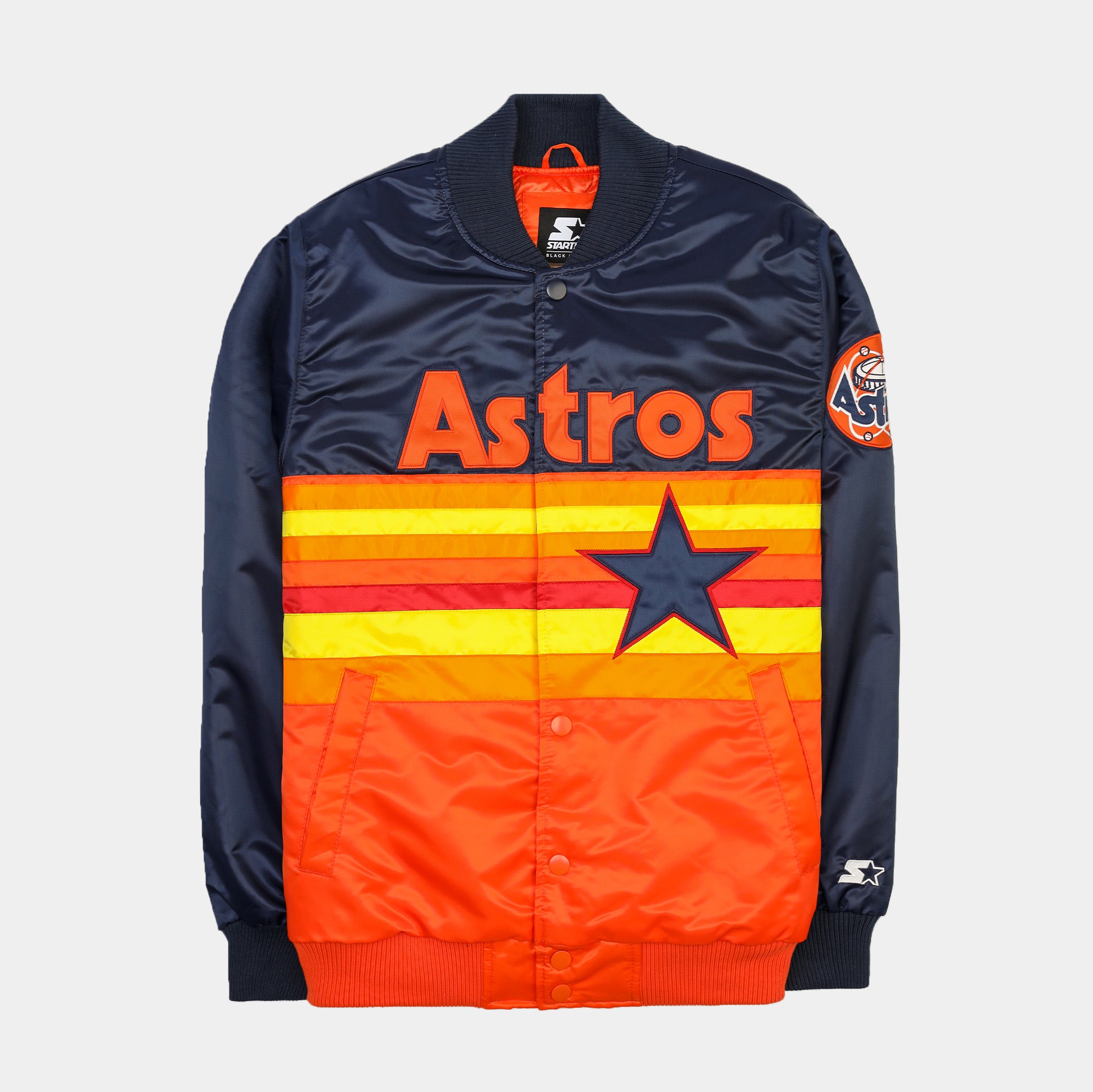 Men's Houston Astros Starter Cream The Captain II Full-Zip Jacket