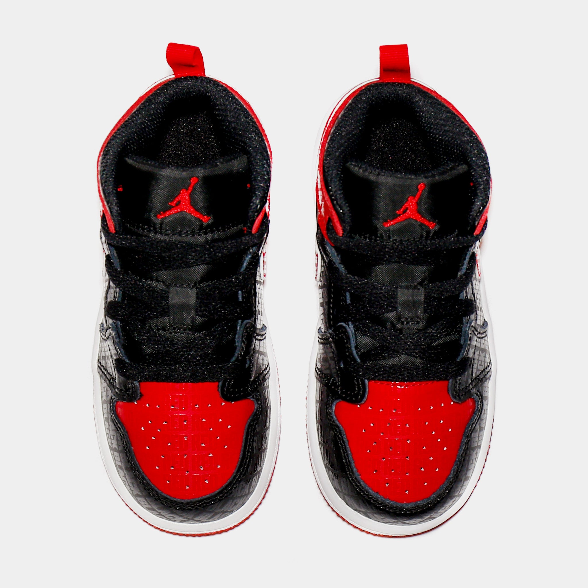 infant red and black jordans