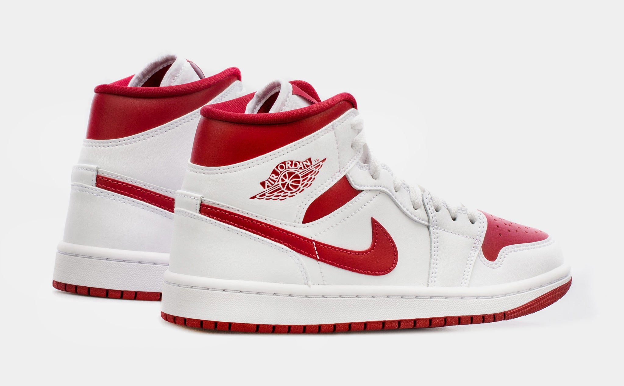 white and red jordans 1