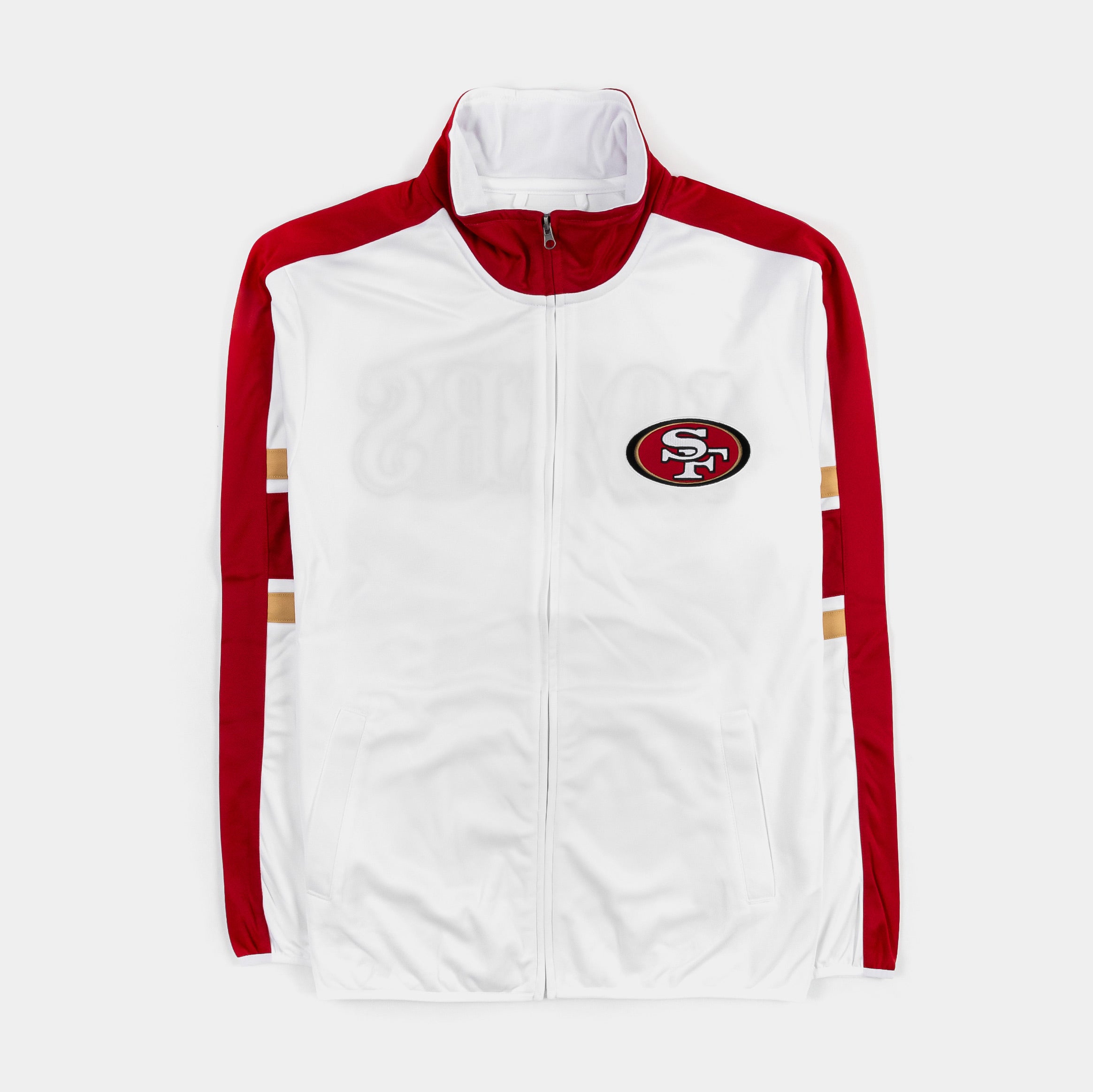 GIII/STARTER San Francisco 49ers Quick Snap Track Mens Jacket (White/Red)