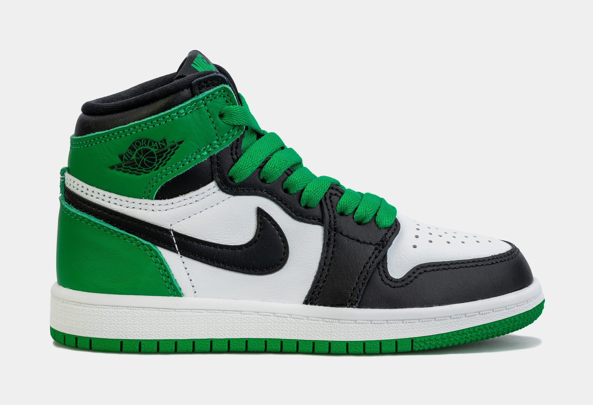 Air Jordan 1 Retro High OG Lucky Green Preschool Lifestyle Shoes  (Black/Green)