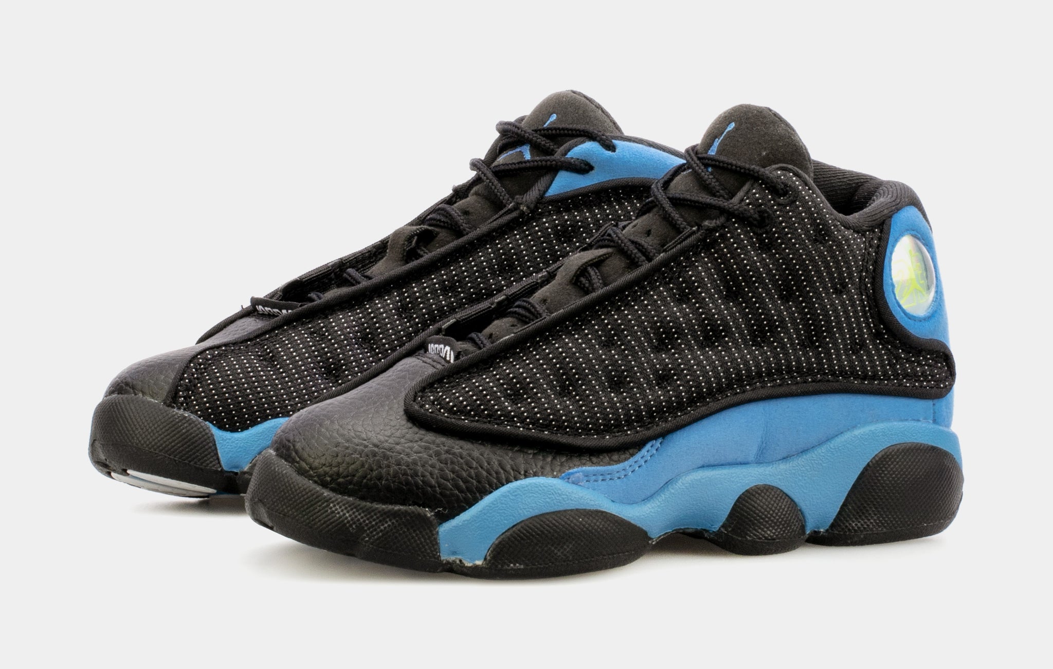 blue and black jordan retro 13