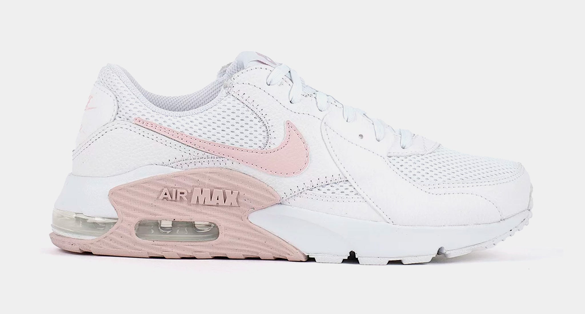 pink and white air shoes