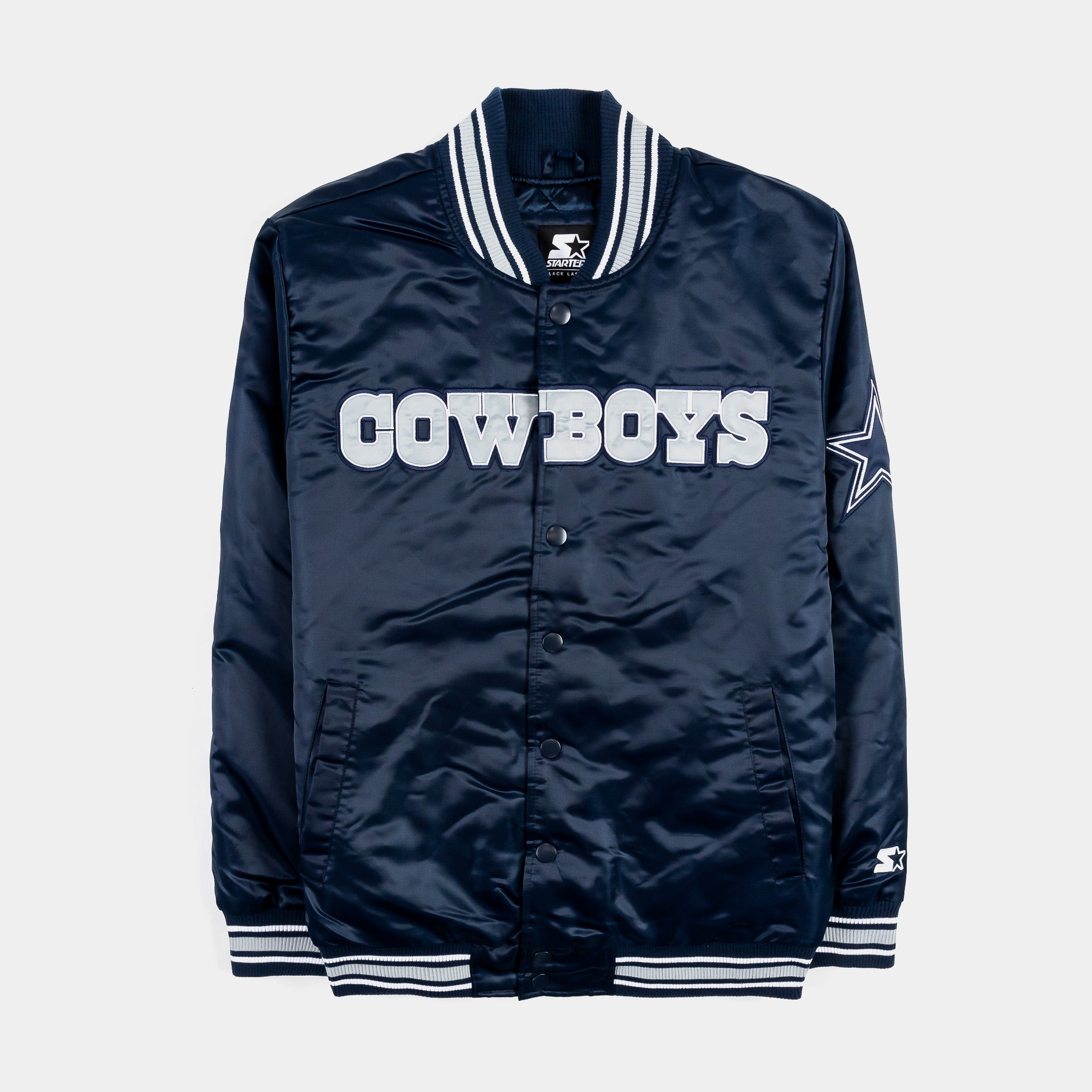 Dallas Cowboys Closer Track Jacket, Mens, XL, Navy/Gray