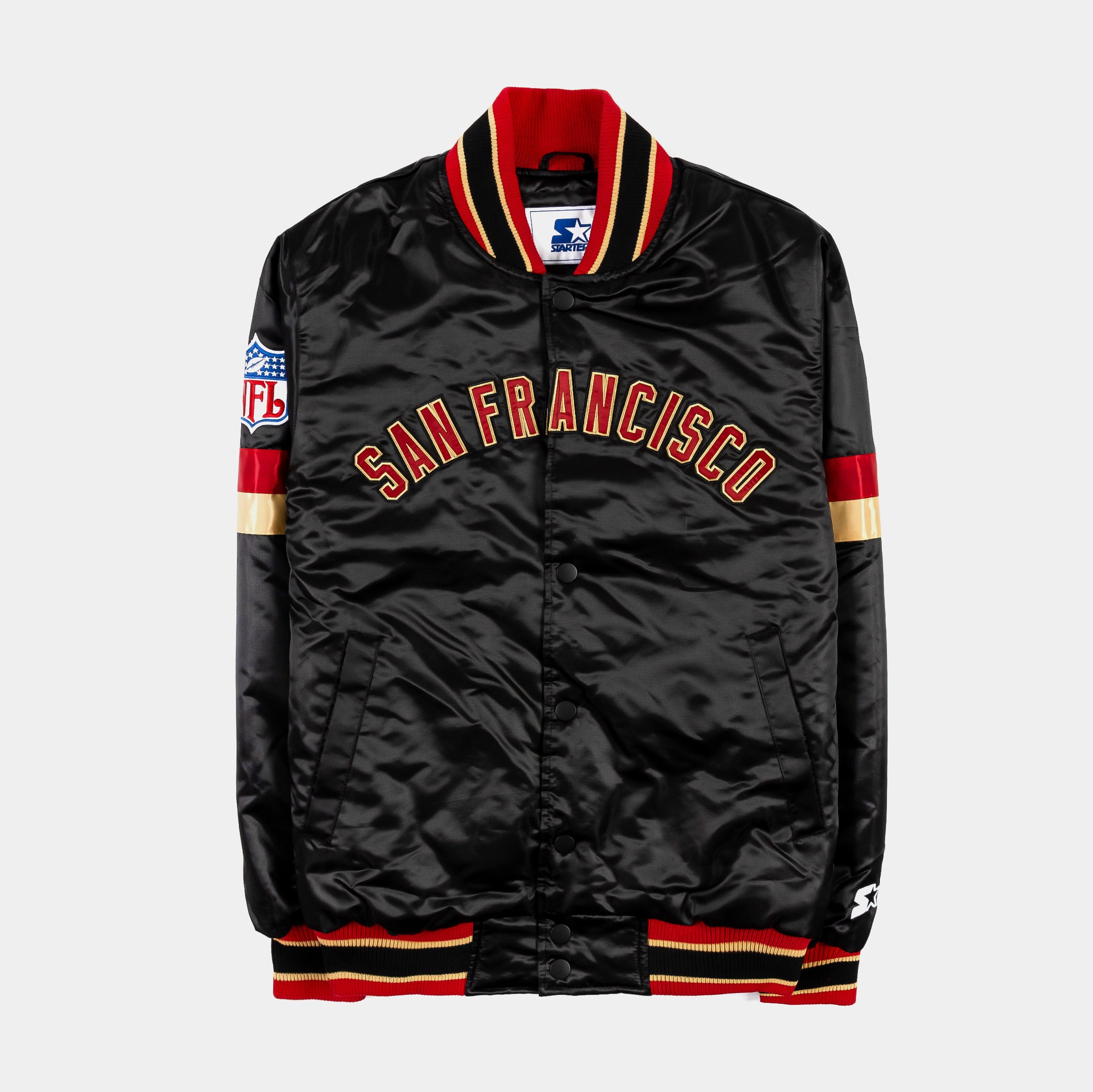 San Francisco 49ers Red and White Satin Jacket