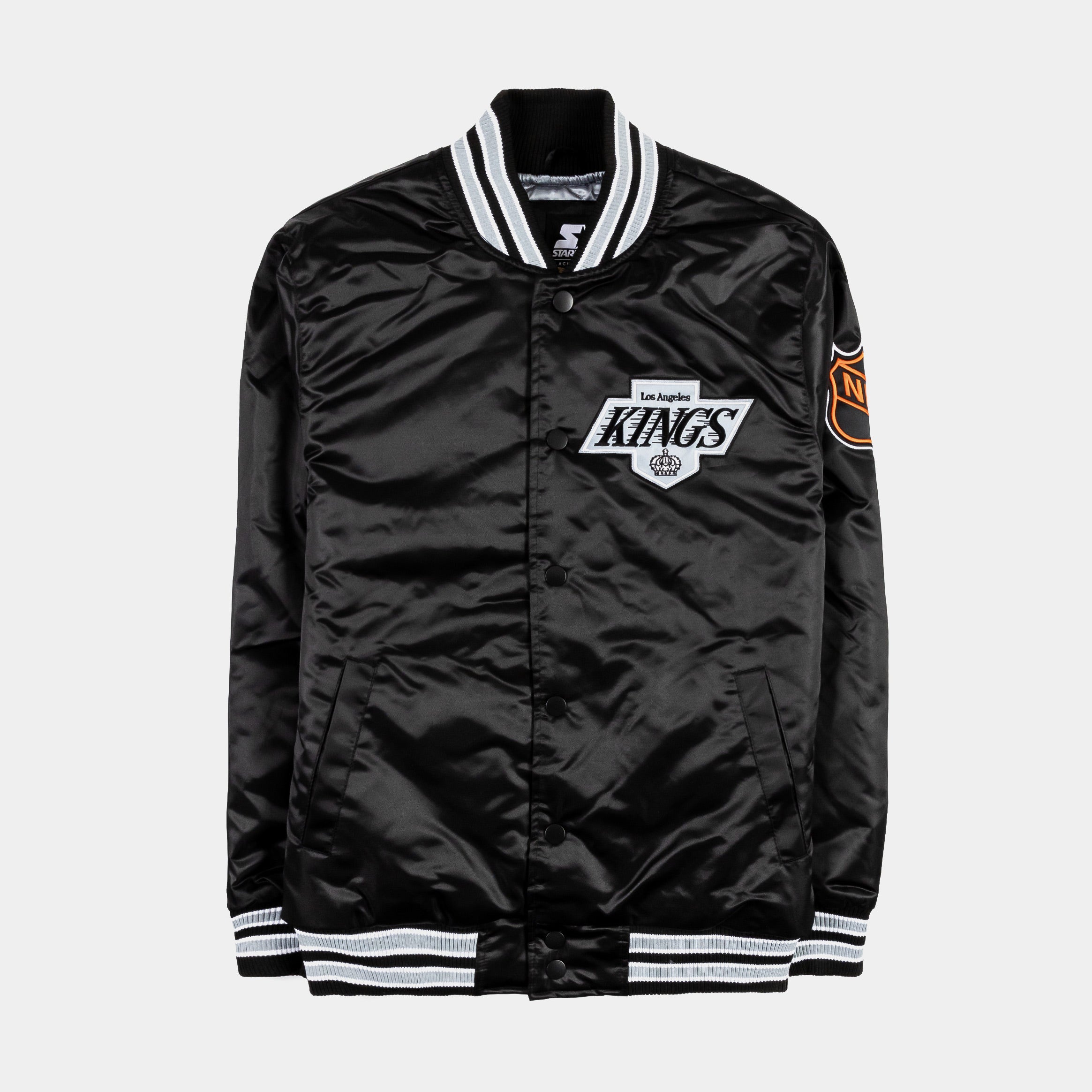 Starter Black Label Satin Jacket-Los Angeles Kings Black-L - LS7V0460_LAK