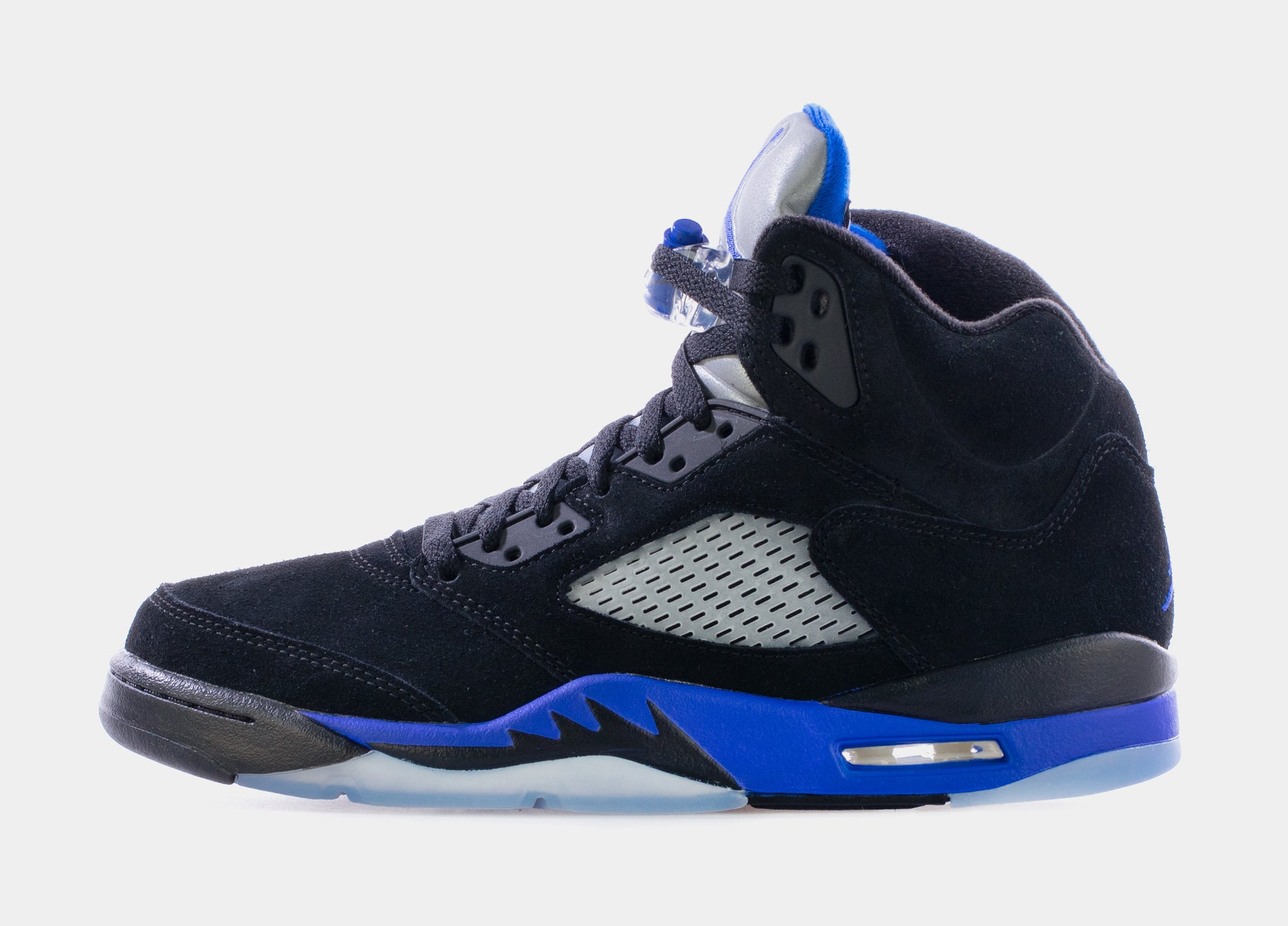 blue and black jordan shoes