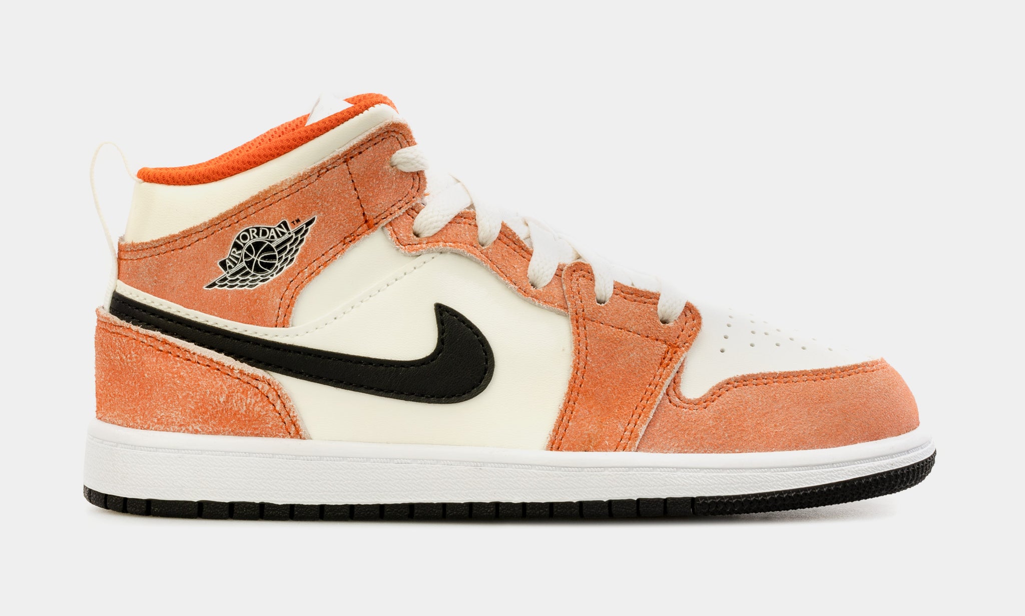 air jordan mid orange and white