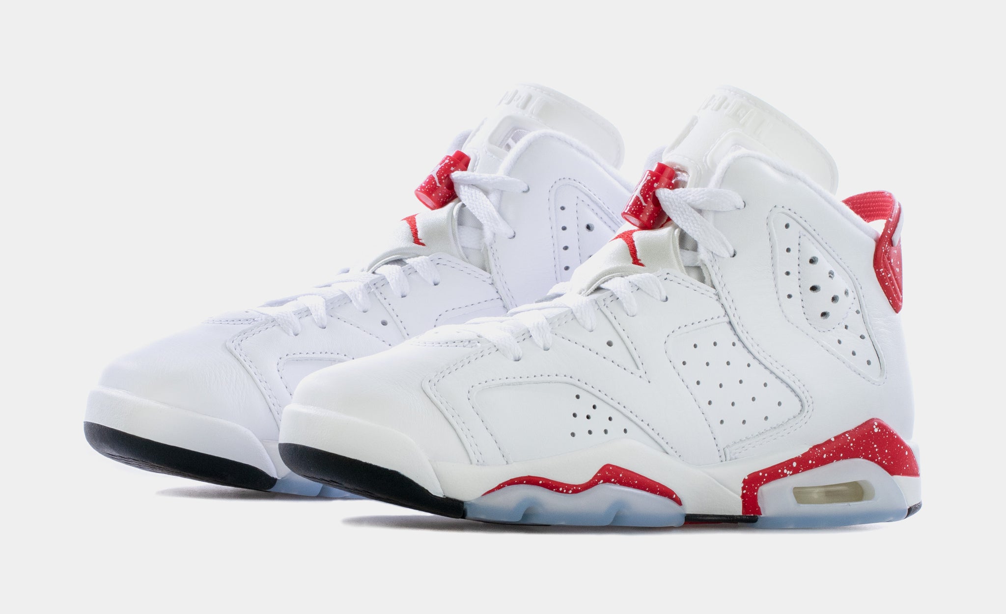 jordans 6 white and red