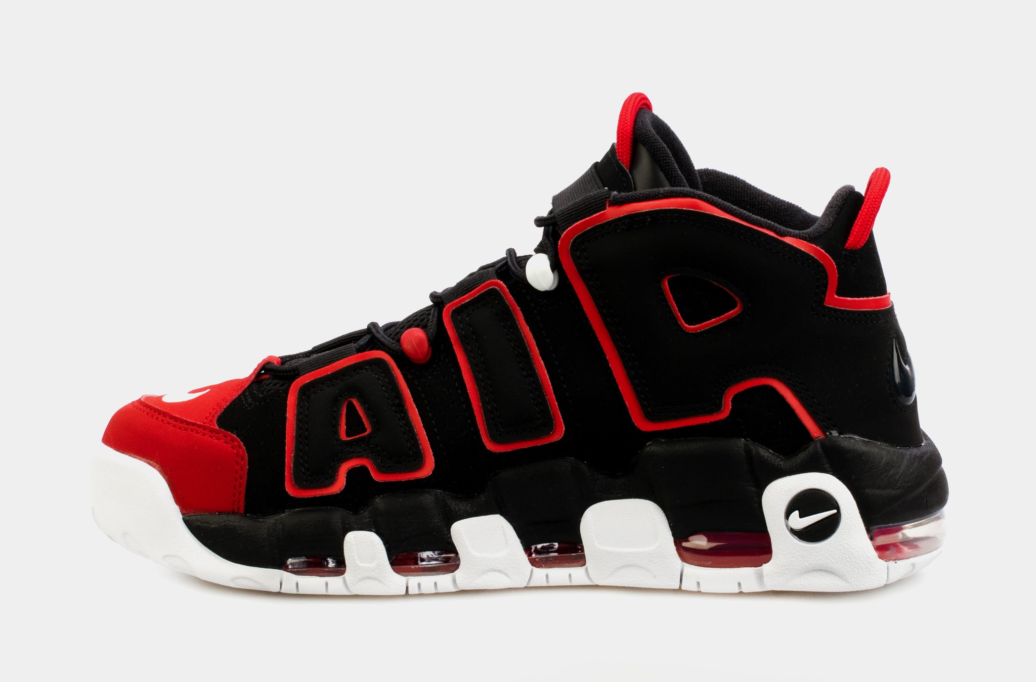 red and black nike air shoes