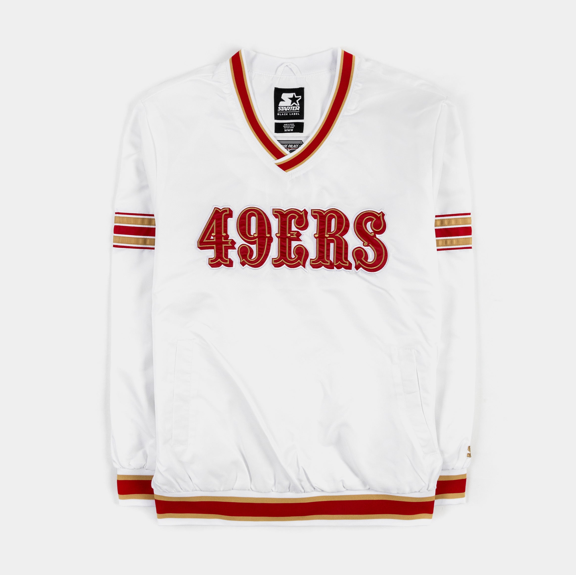 GIII/STARTER Shoe Palace Exclusive San Francisco 49ers Varsity Mens Jacket (White)