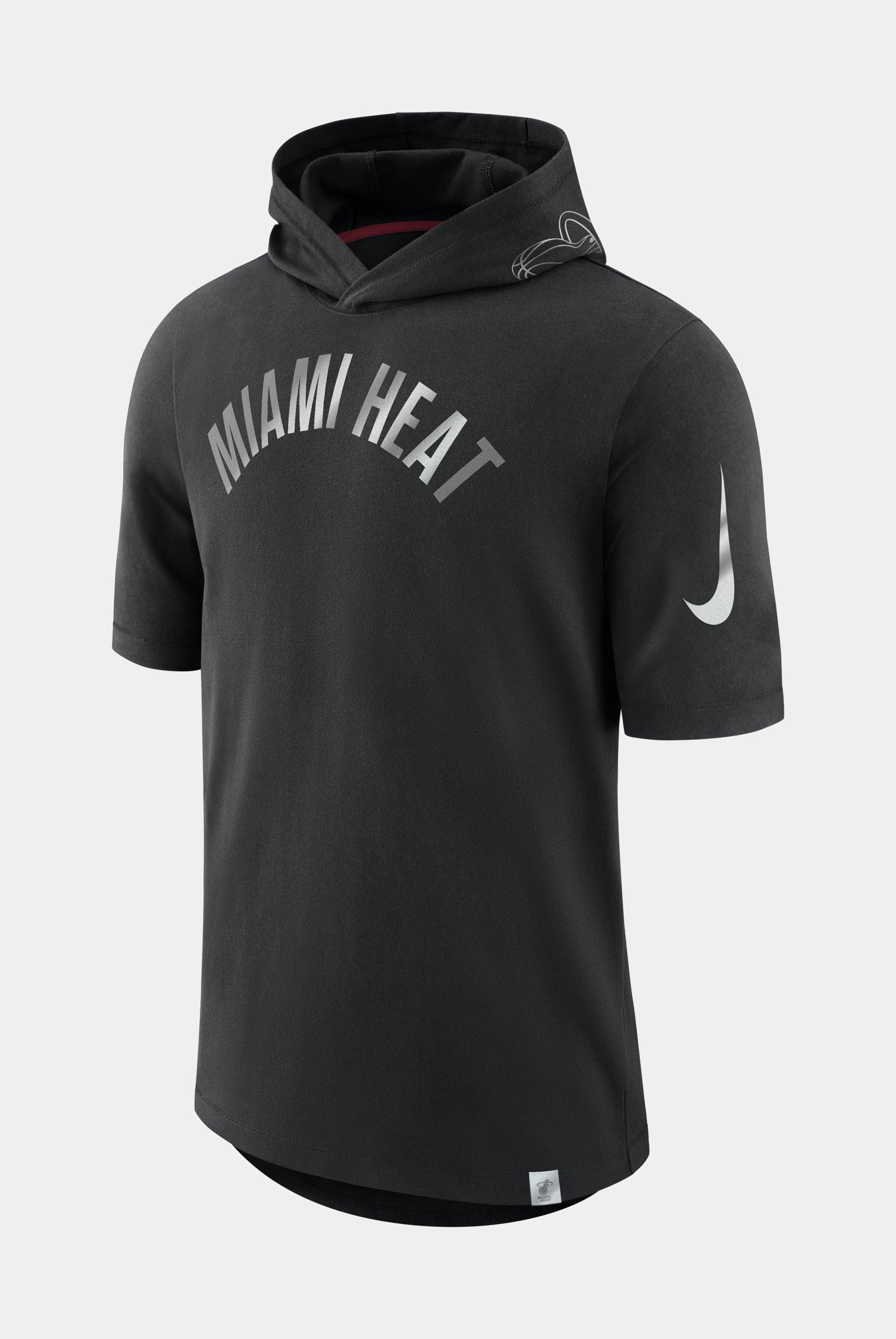 Adidas Miami Heat T Shirt Men Large Black Short Sleeve Logo NBA