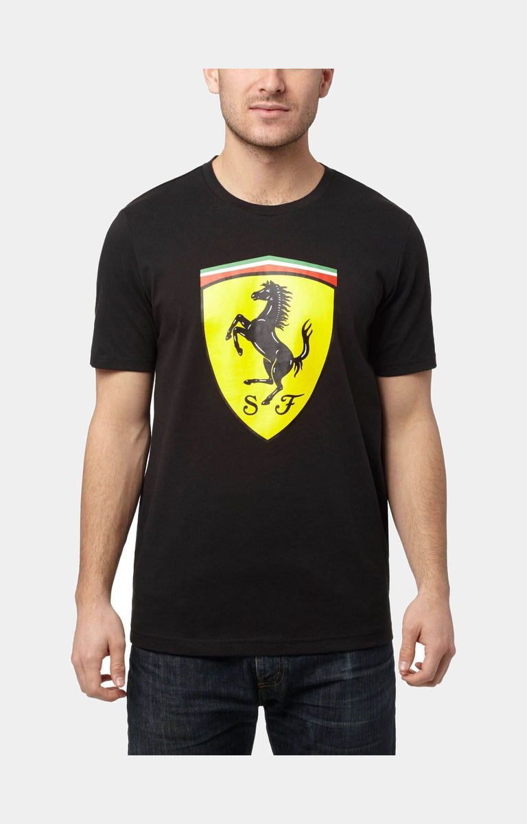 PUMA Ferrari Big Shield Mens T-Shirt Black 762139 02 – Shoe Palace