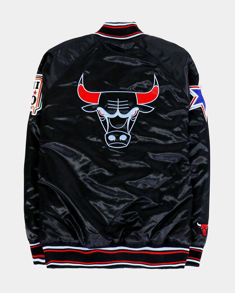 Starter Chicago Bulls Letterman Jacket Mens Jacket Black Red LS93B782 ...