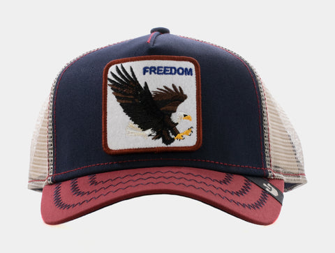 Goorin Bros Let It Ring Freedom Trucker Mens Hat Navy Blue White Red  101-0563-NVY – Shoe Palace