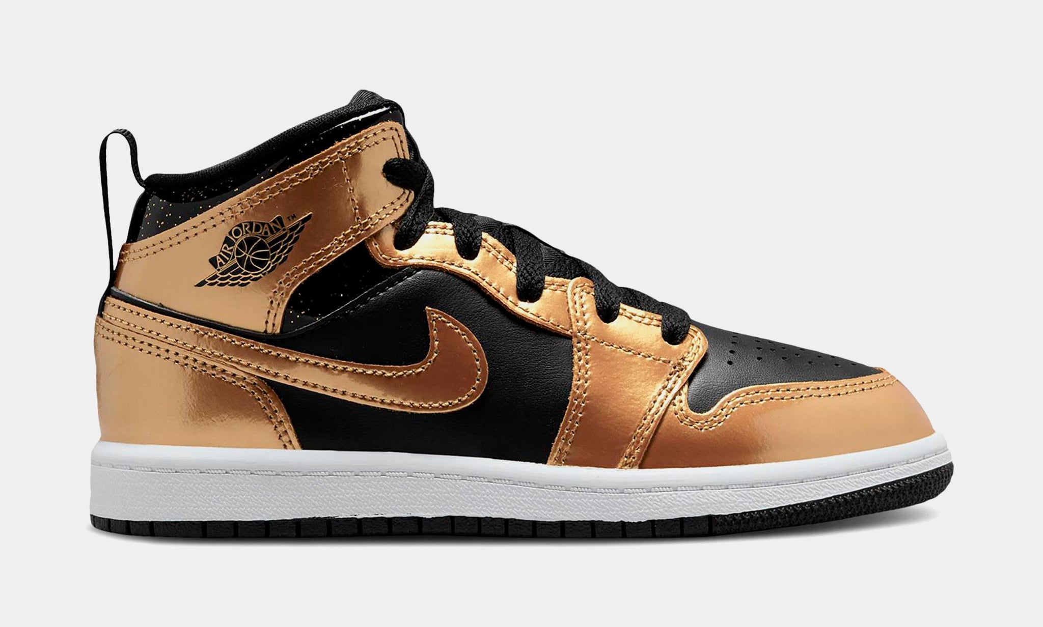 black and gold jordans preschool