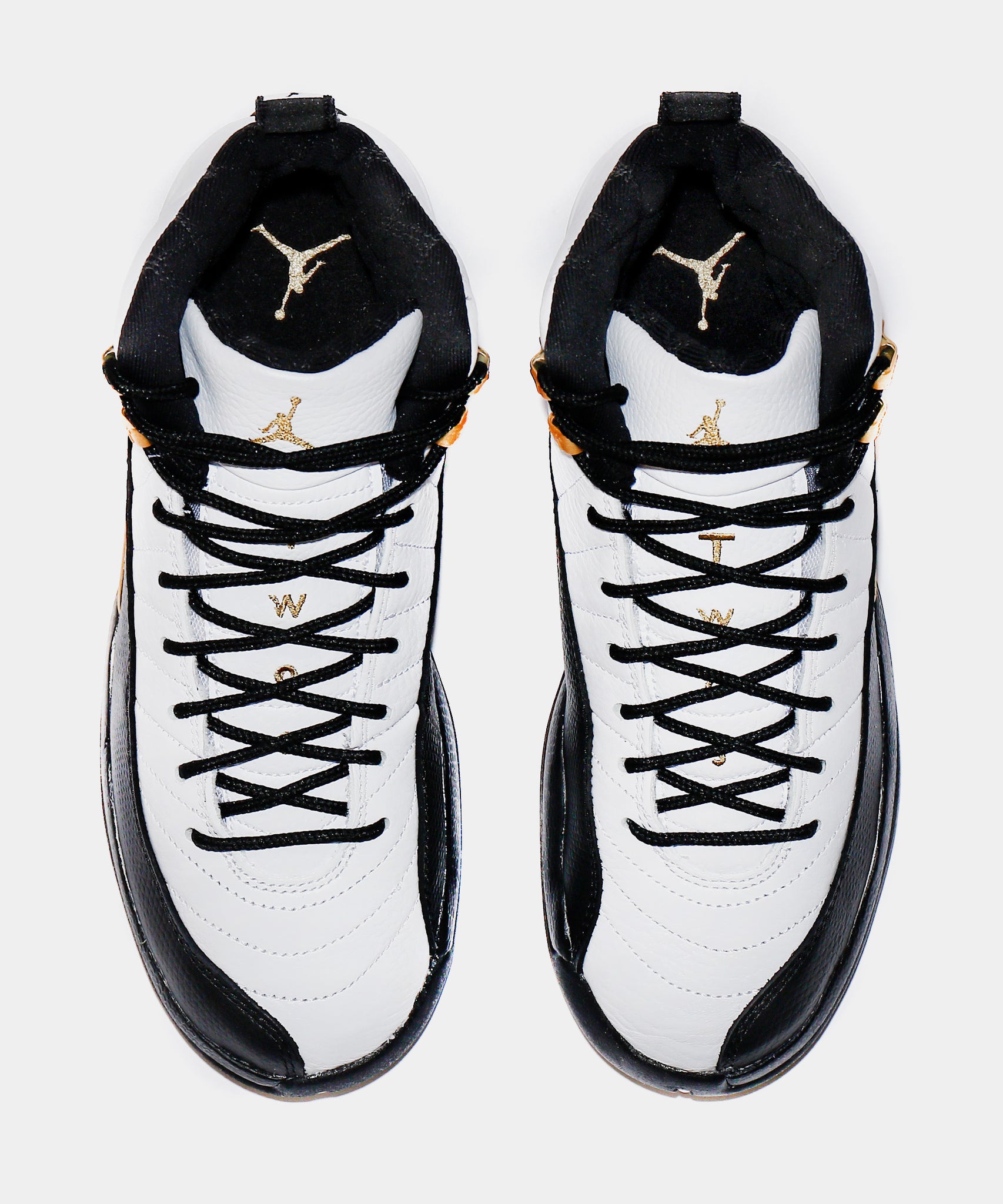 black and metallic gold jordan 12