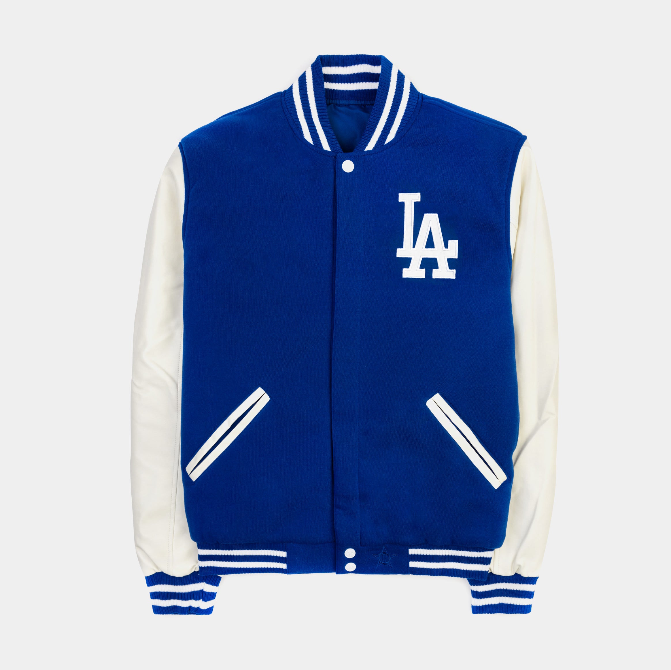 JH Distributors Los Angeles Dodgers Reversible Letterman Mens Jacket Black  White DOD 753 VR21-BLK-WHT – Shoe Palace