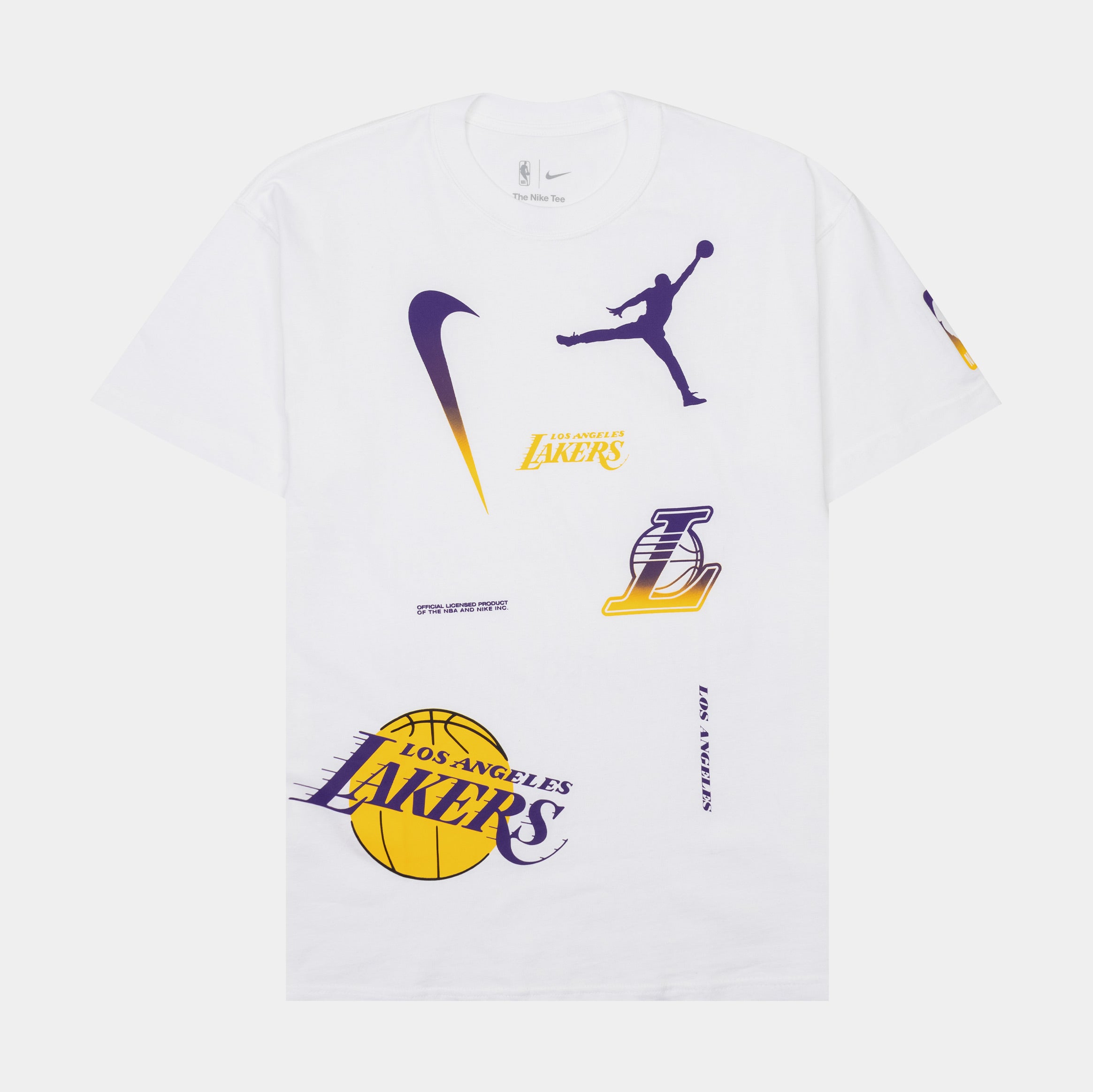 NBA Los Angeles Lakers White Button Up Dress Shirt Short Sleeves by  Headmaster 