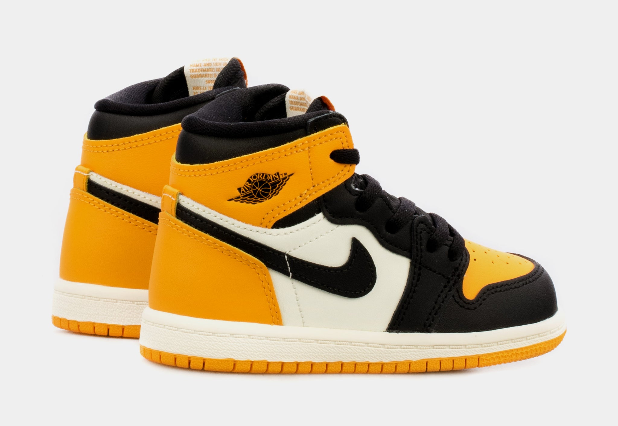 black and yellow air jordan 1s