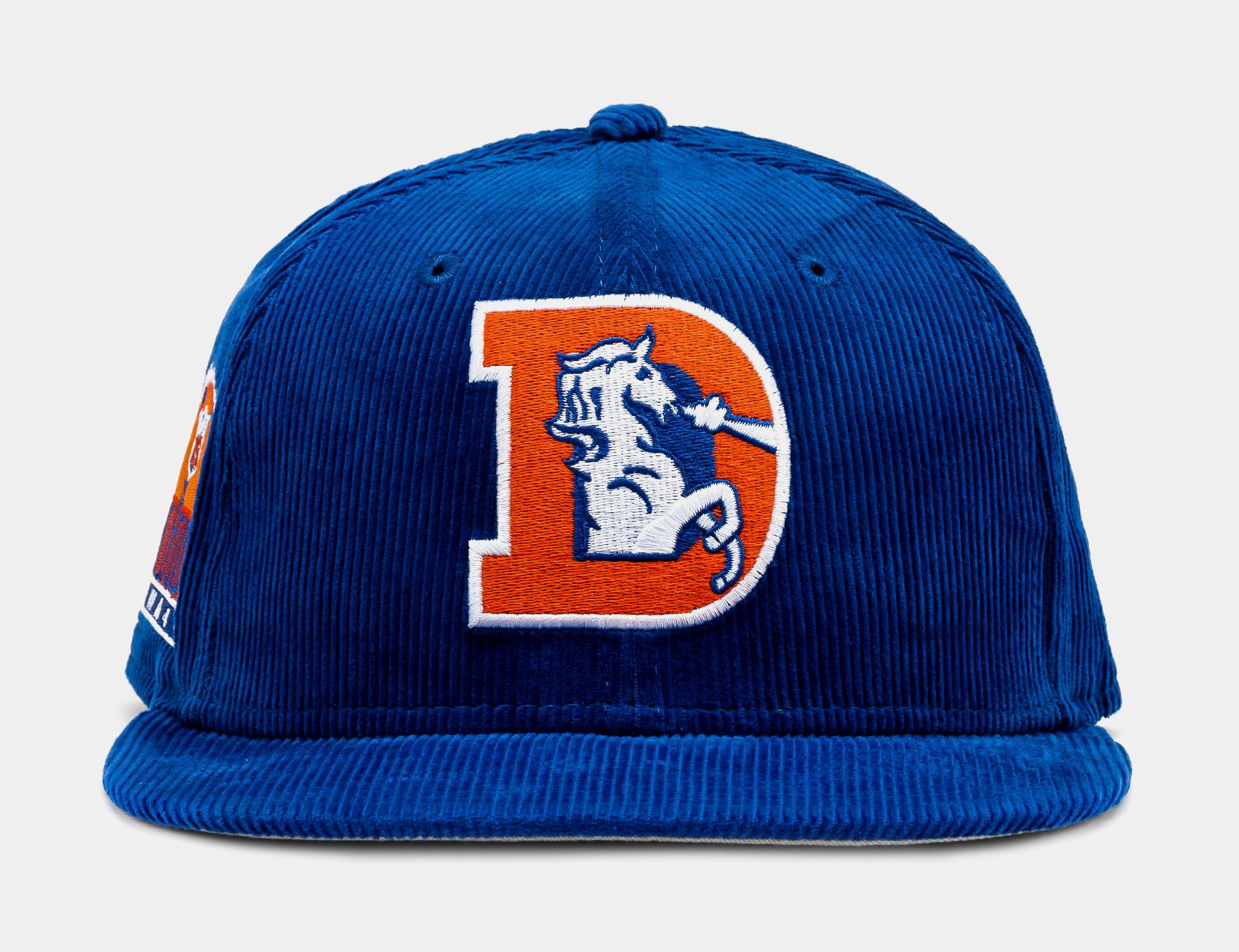 New Era Denver Broncos Throwback Cord 59FIFTY Mens Hat (Blue)