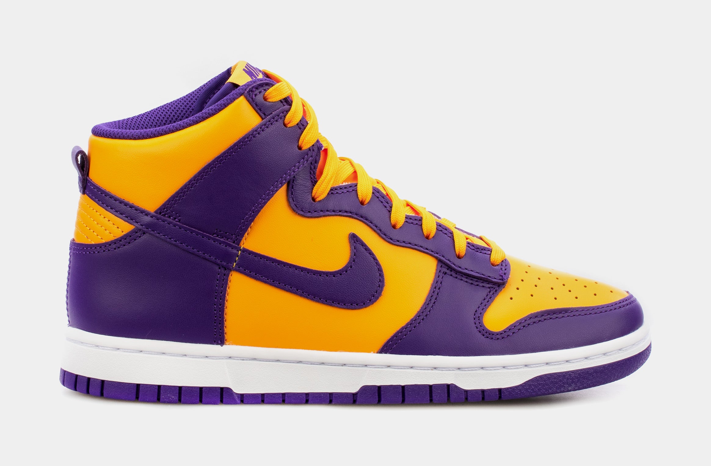 Los Angeles Lakers Purple and Gold High Tops  Jordan shoes retro, Sneakers  men fashion, All nike shoes