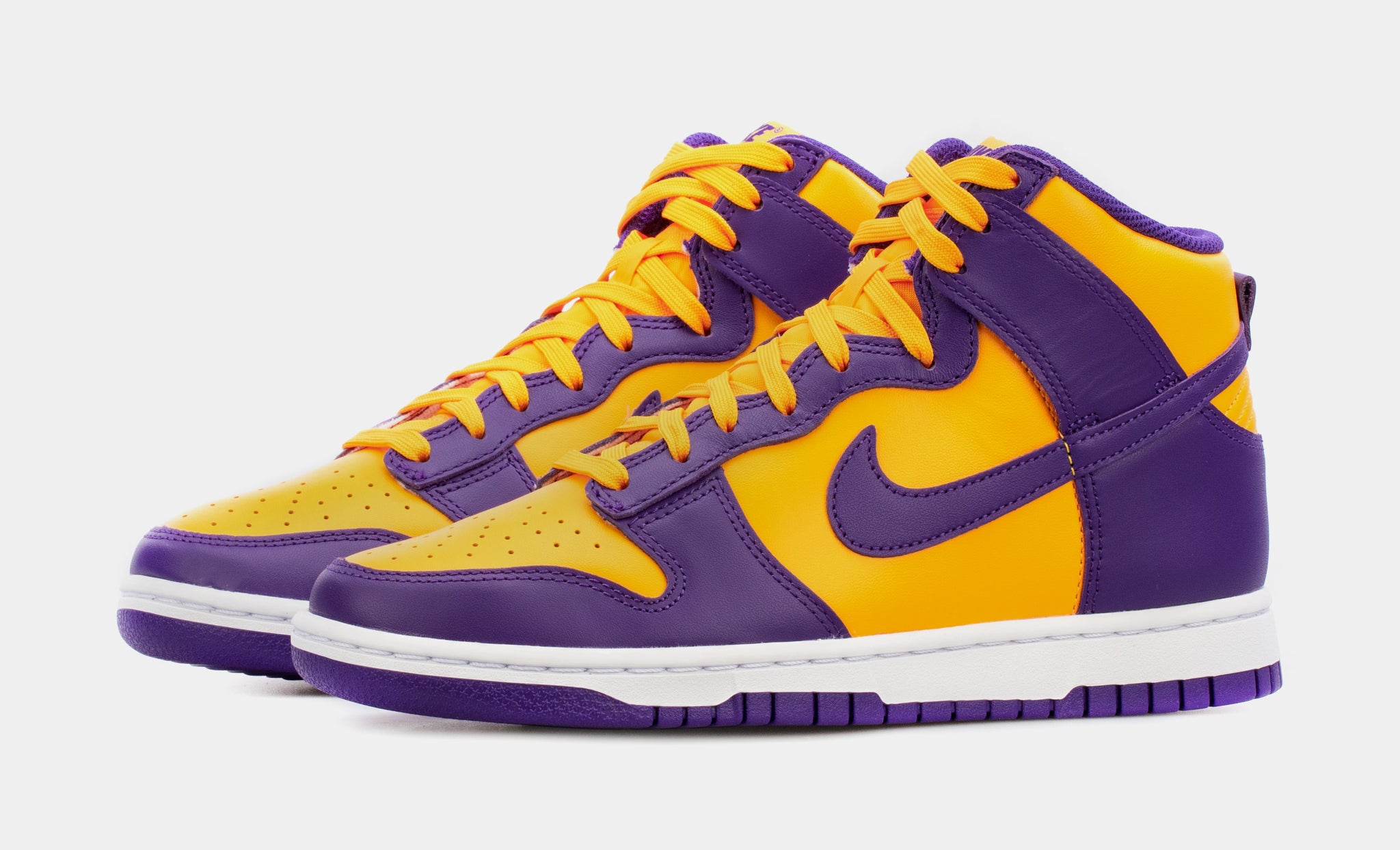 Nike Dunk Hi Lakers Mens Shoes Purple Yellow Free Shipping – Shoe