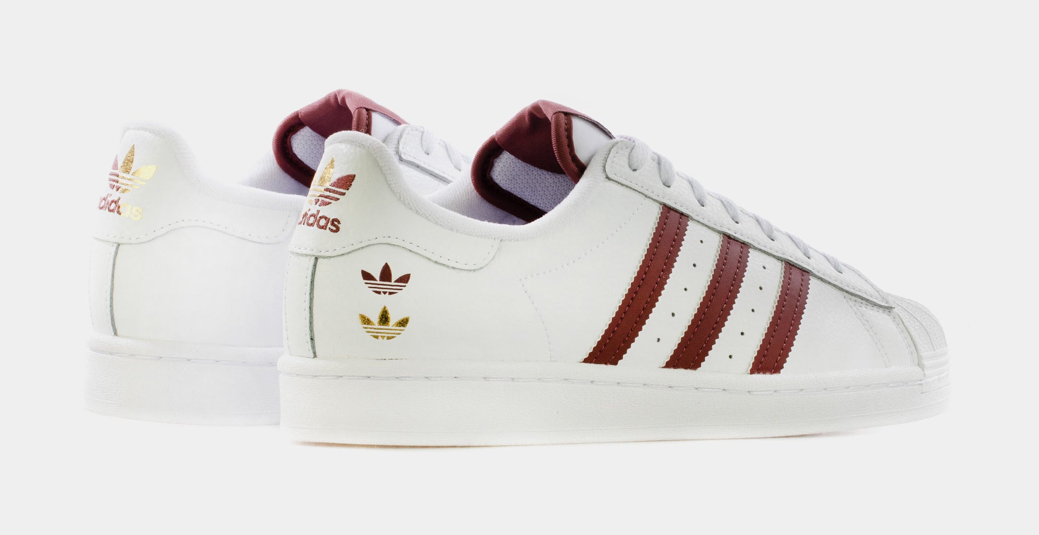 adidas superstar shoes maroon