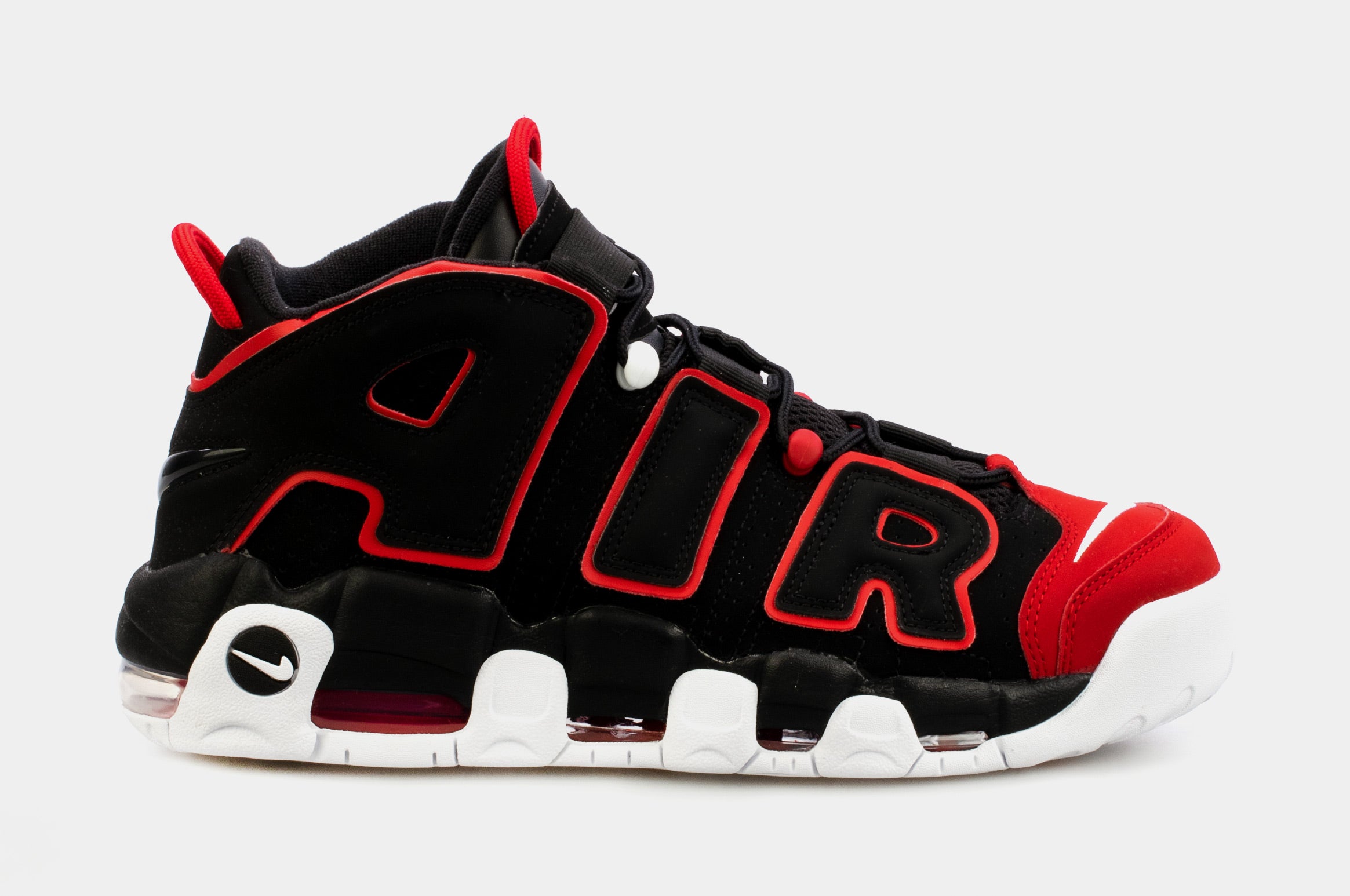 Nike More Uptempo Red Toe Mens Basketball Shoes Black Red FD0274-001 – Shoe