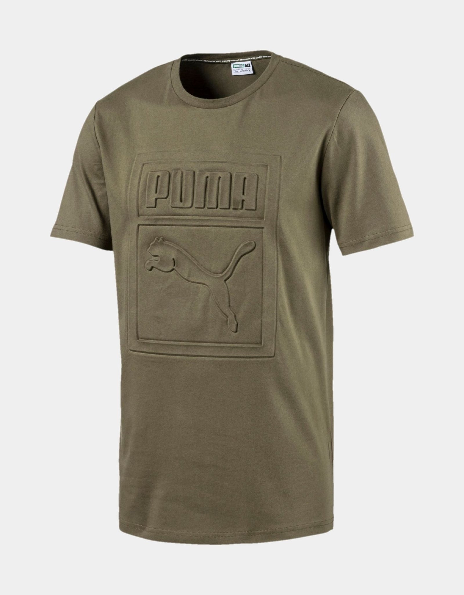 puma olive green t shirt