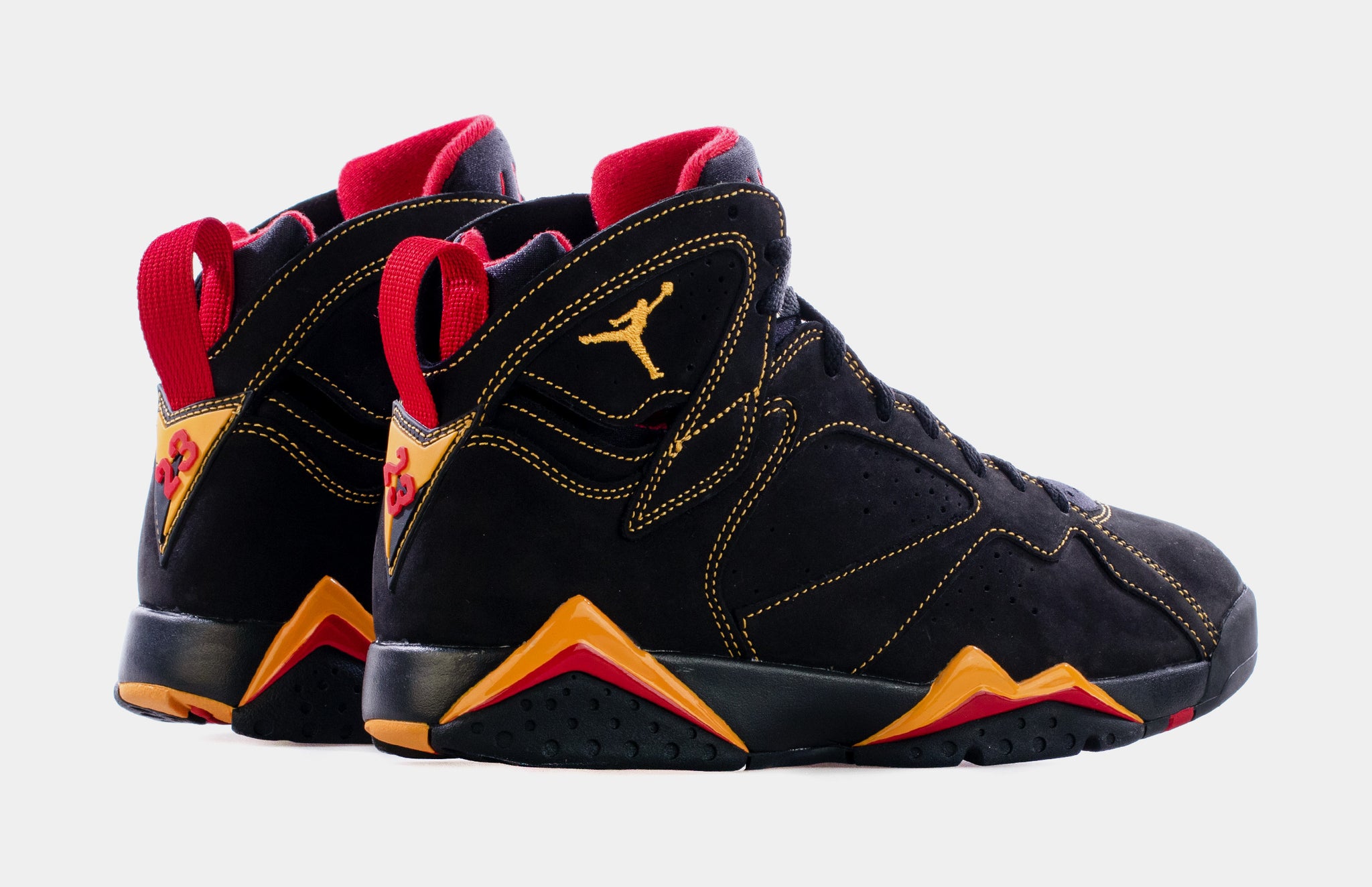 black and orange jordan 7