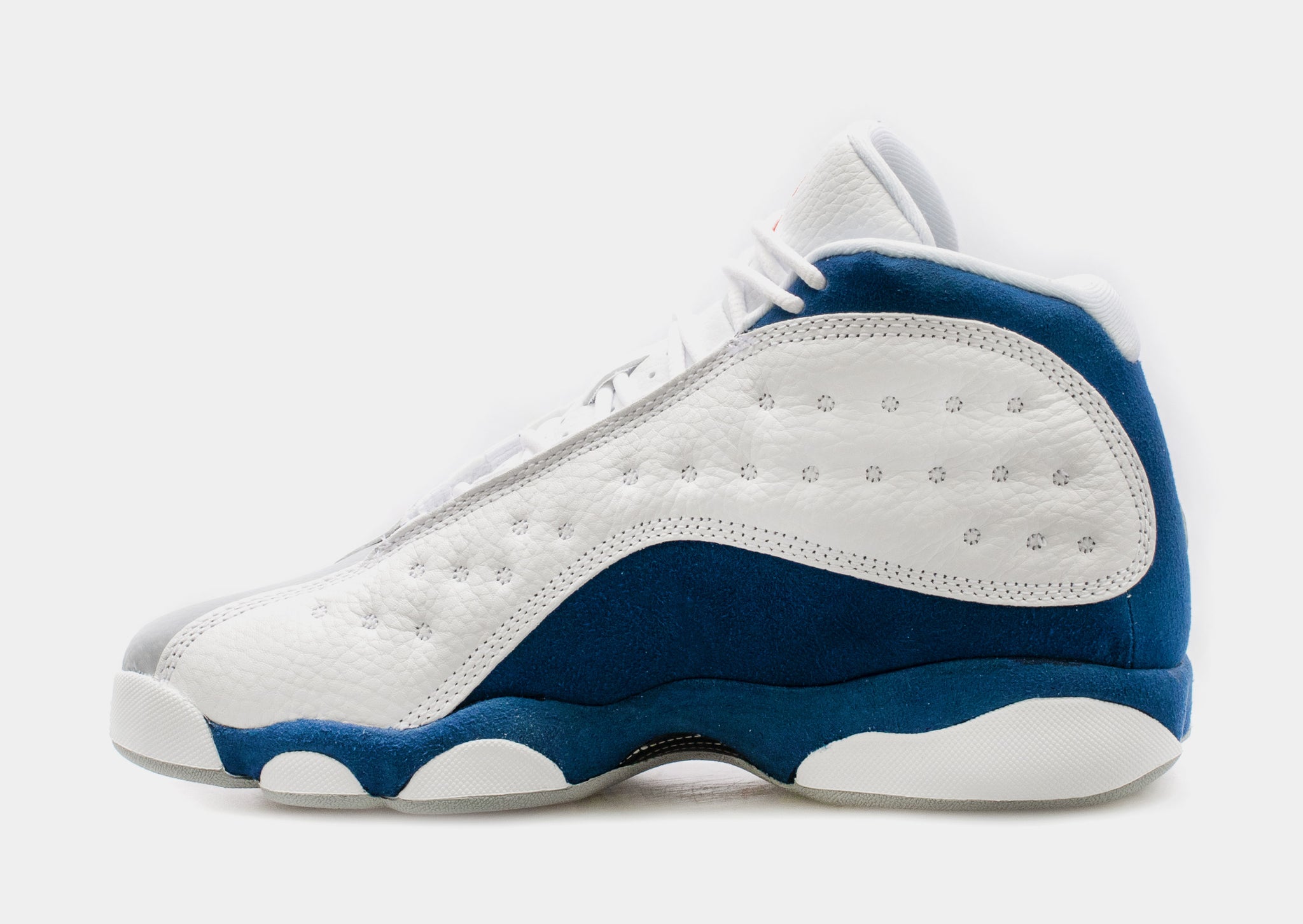 blue in white jordans