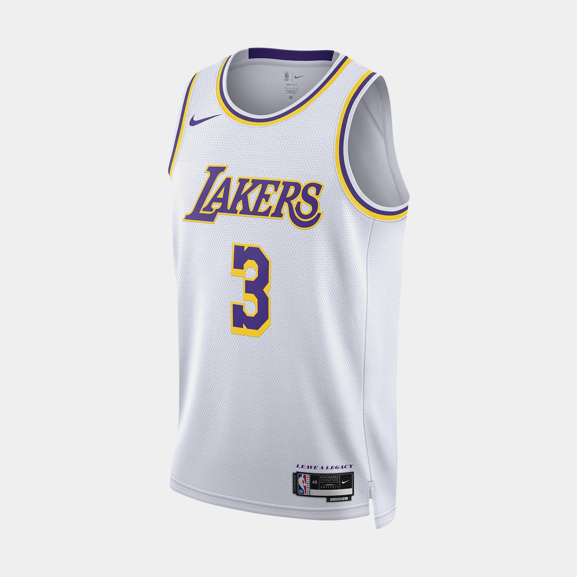 Los Angeles Lakers Association Edition 2022/23 Nike Dri-Fit NBA Swingman Jersey - White, S