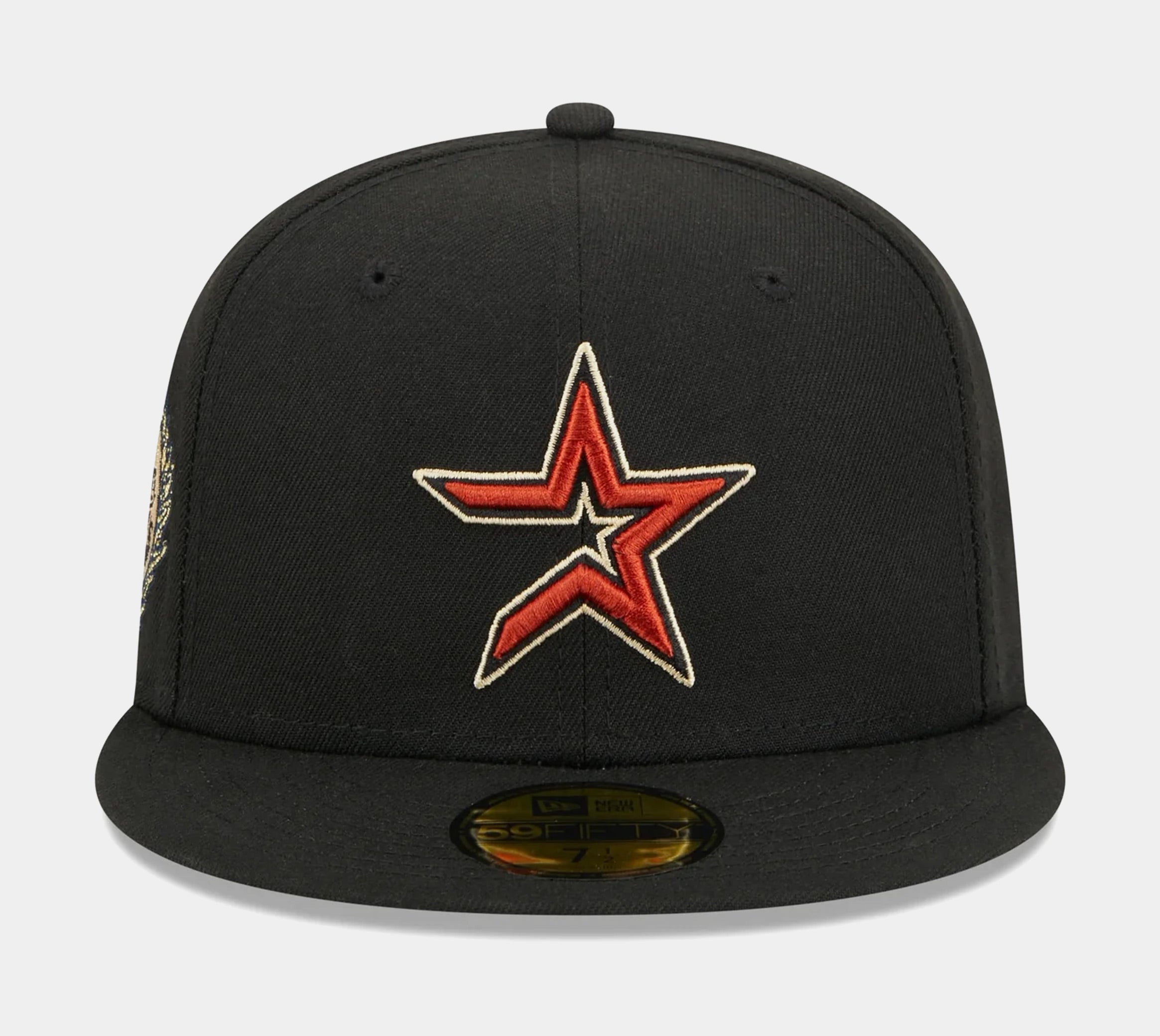 New Era Houston Astros Laurel Sidepatch 59Fifty Mens Hat Black