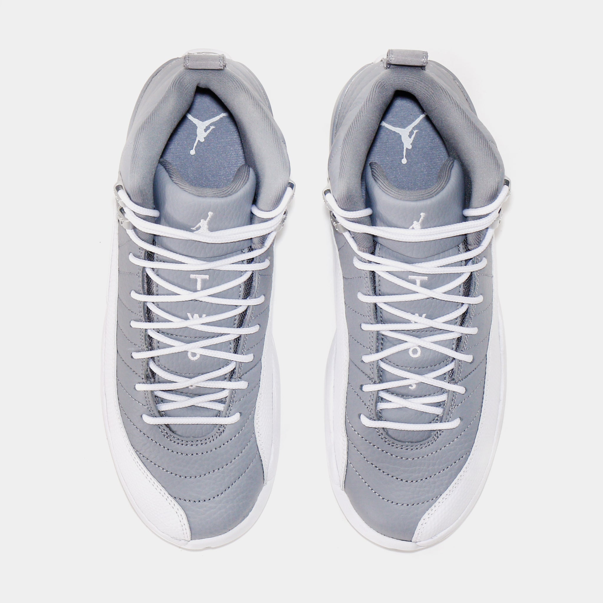 grey and white jordan 12 grade school